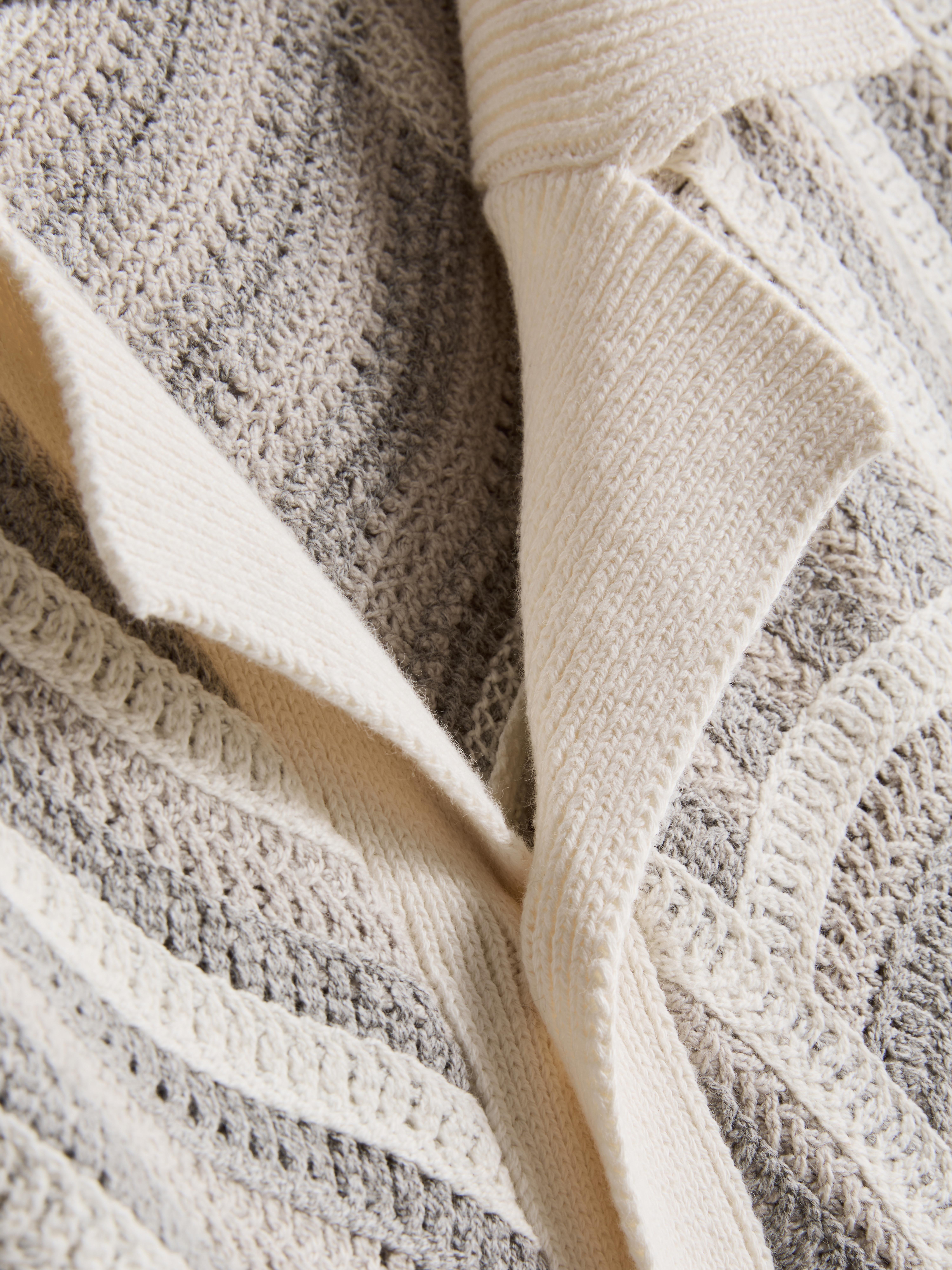 The Edit Wave Crochet Button-Up Shirt