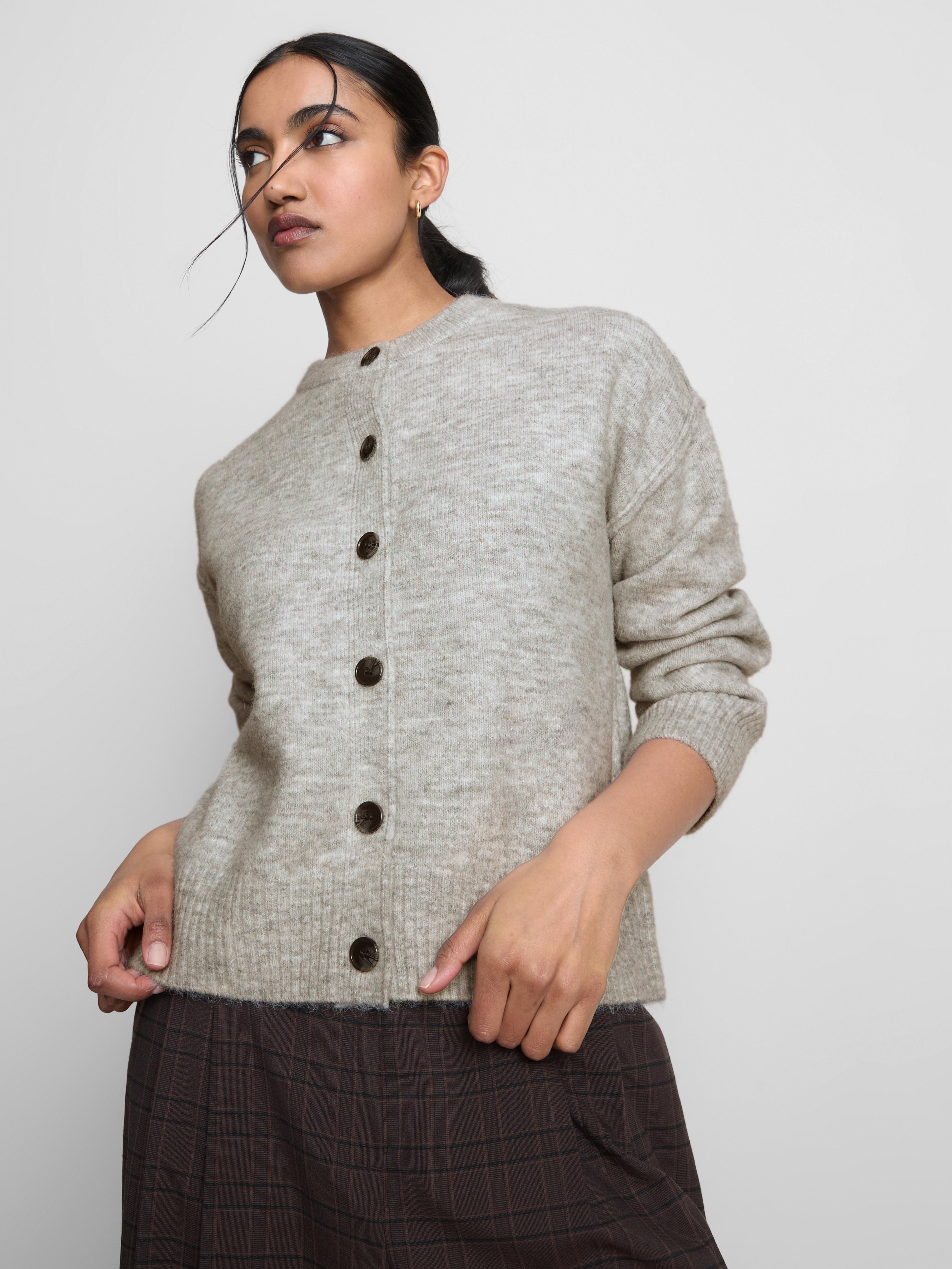 Knitted Seam Detail Cardigan