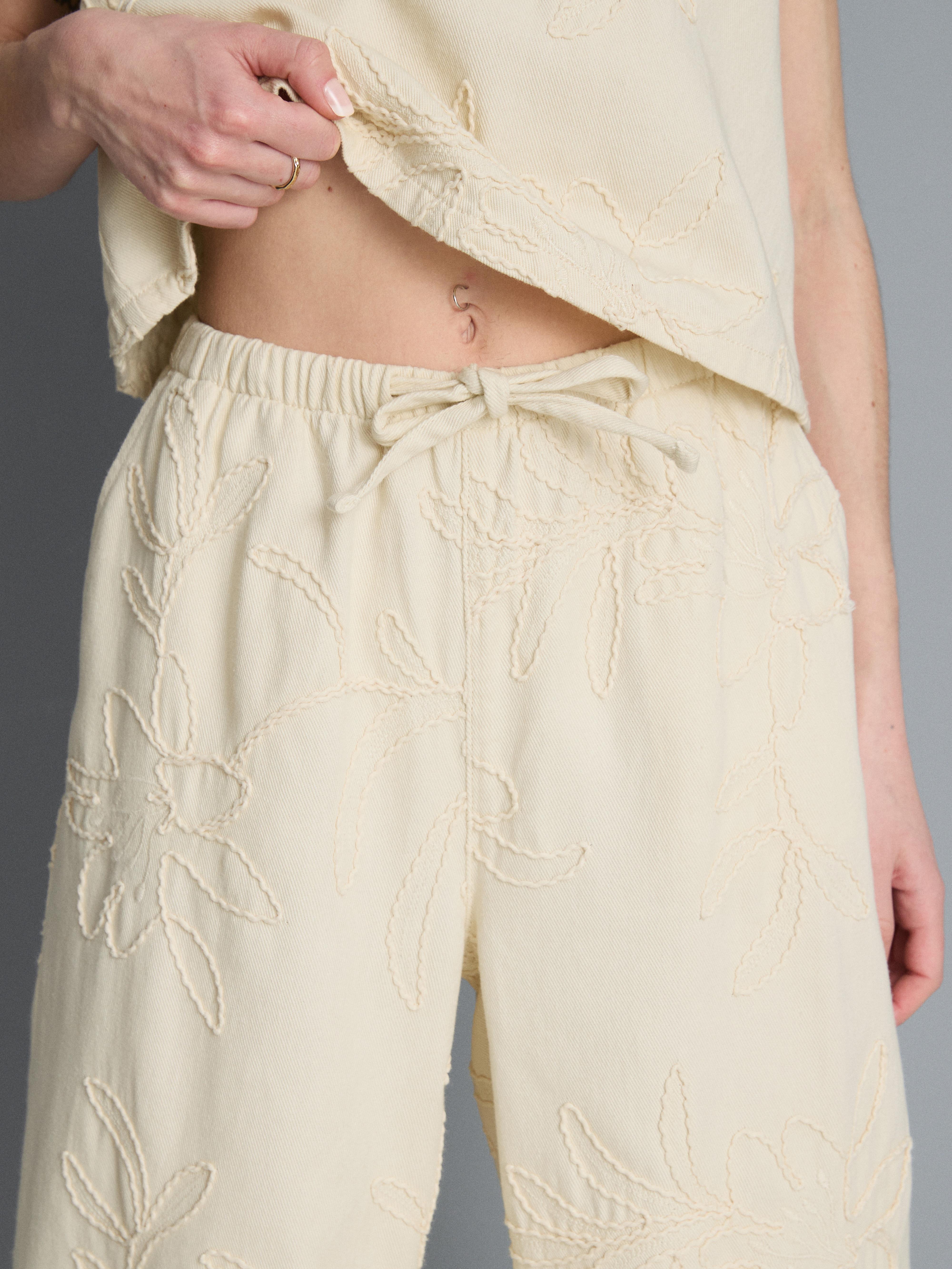 Pantaloni larghi in denim di cotone Cornelli