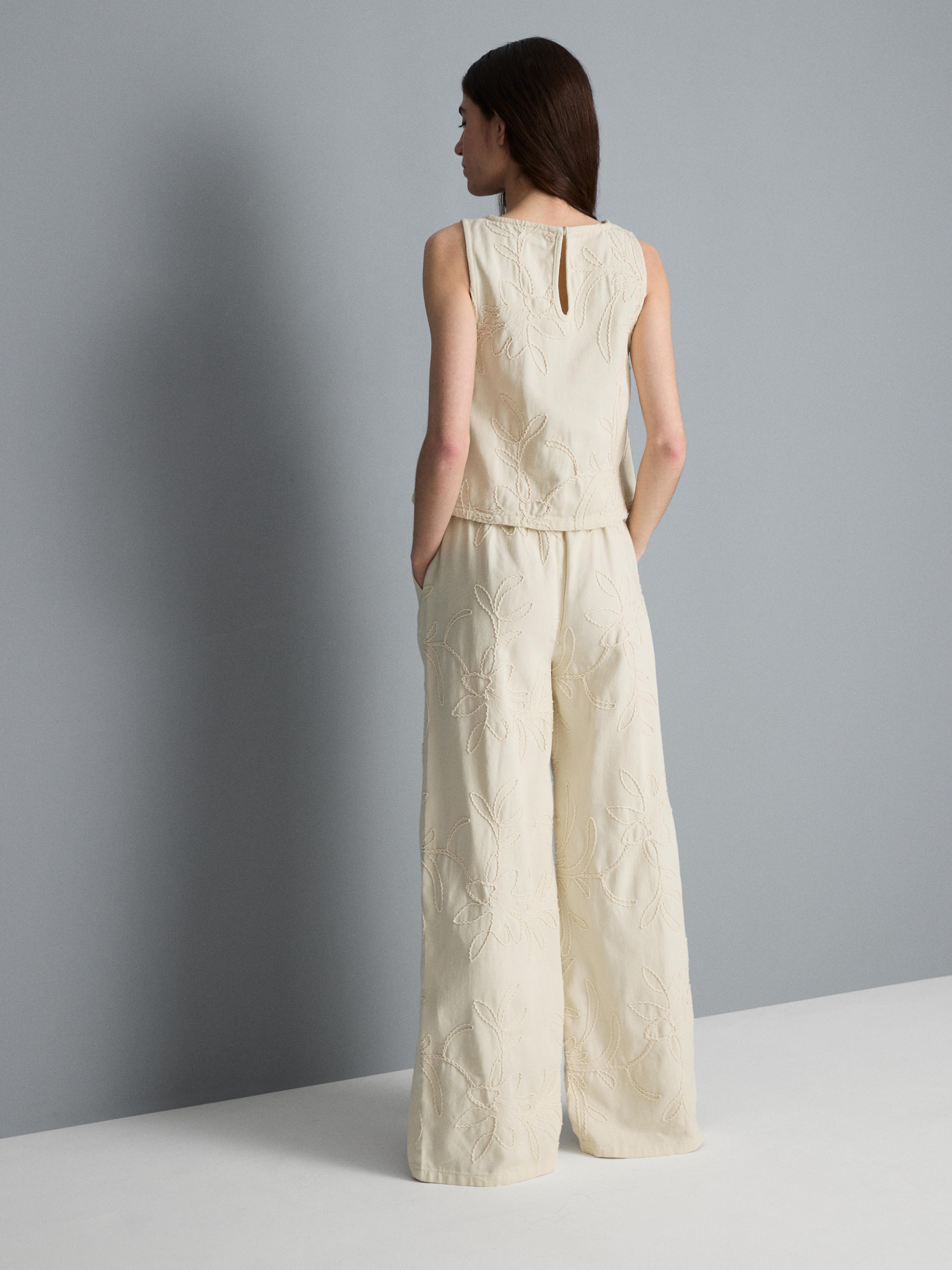 Pantaloni larghi in denim di cotone Cornelli