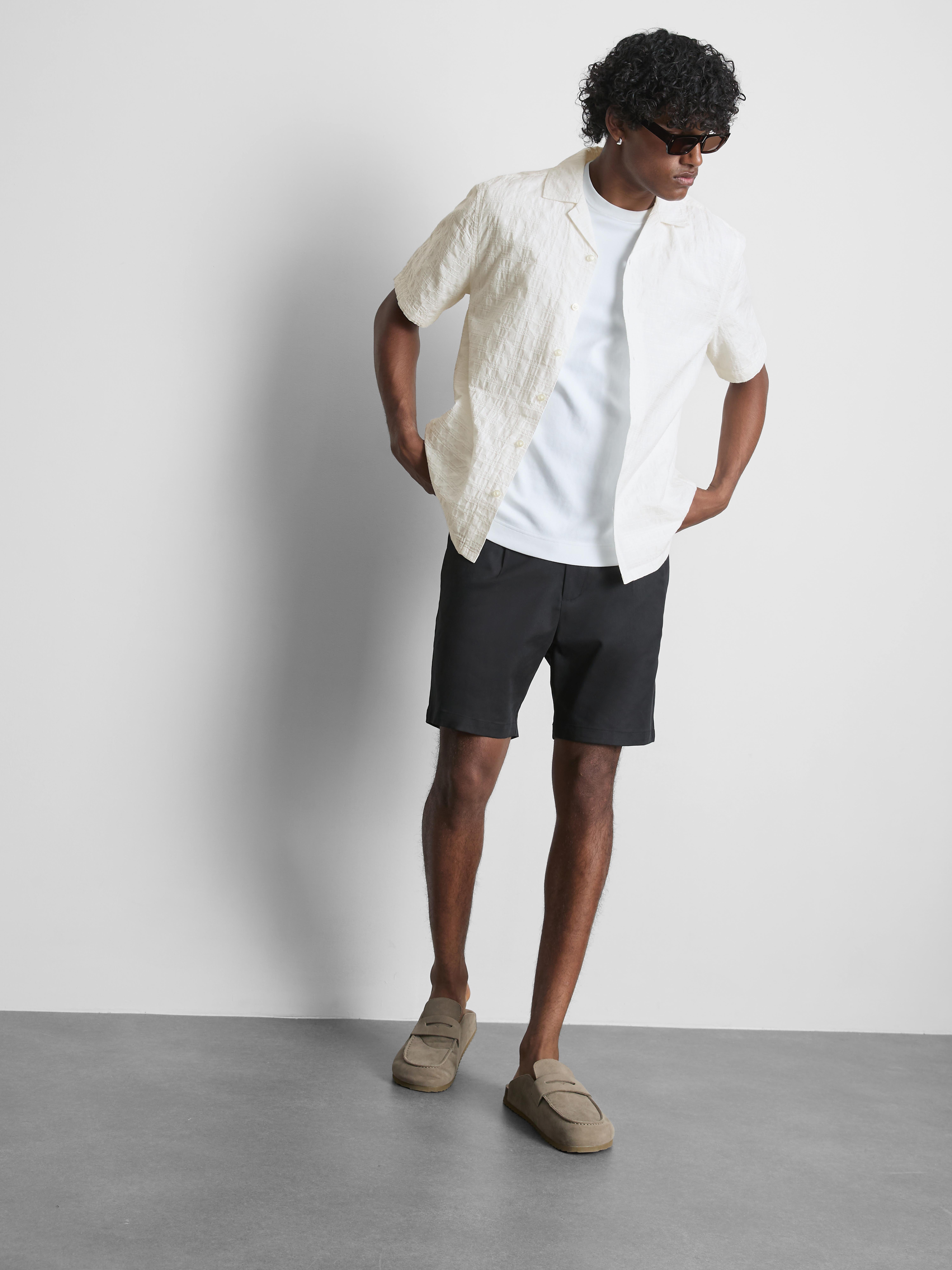 Textured Revere Collar Shirt