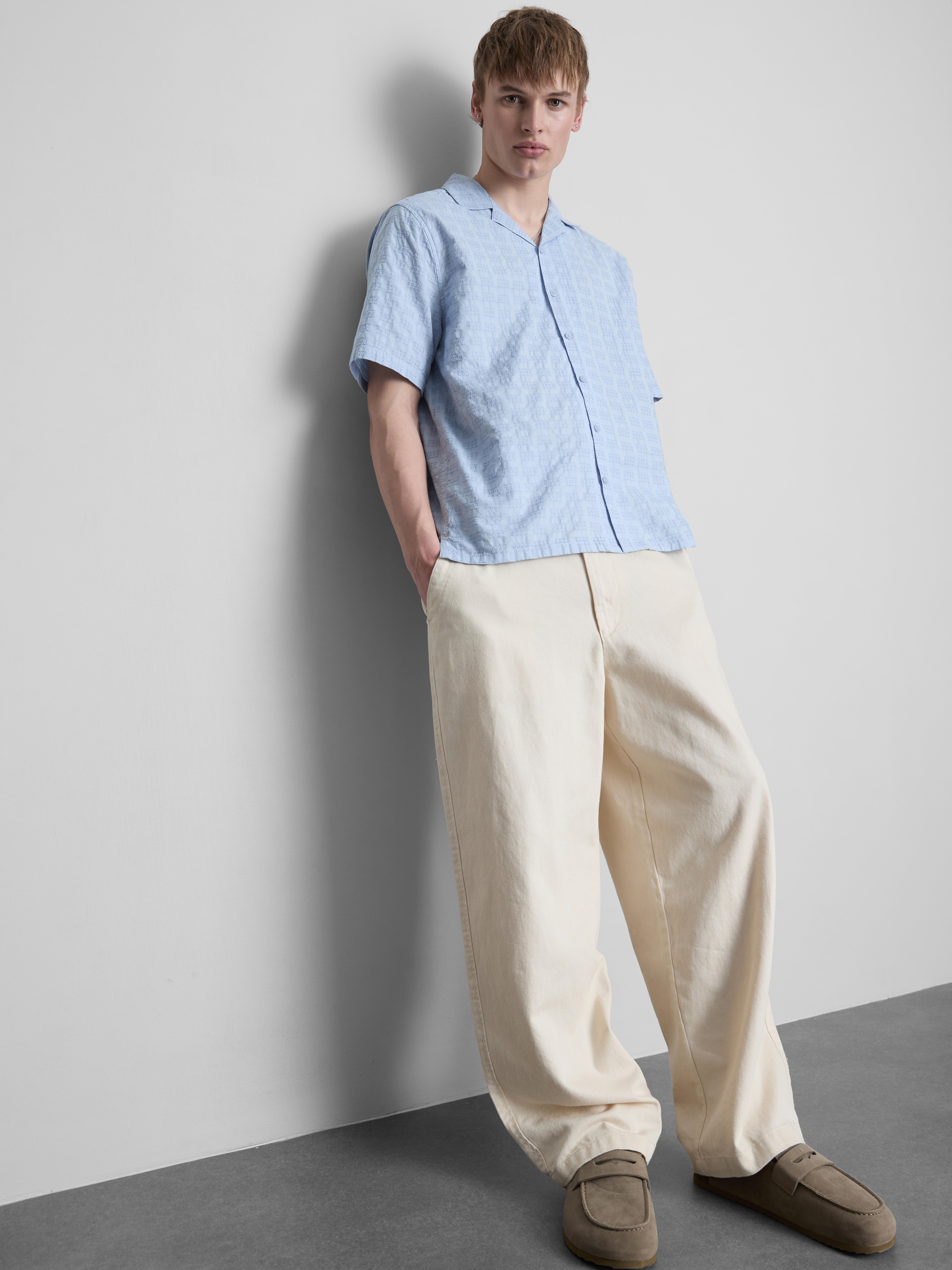 Textured Revere Collar Shirt