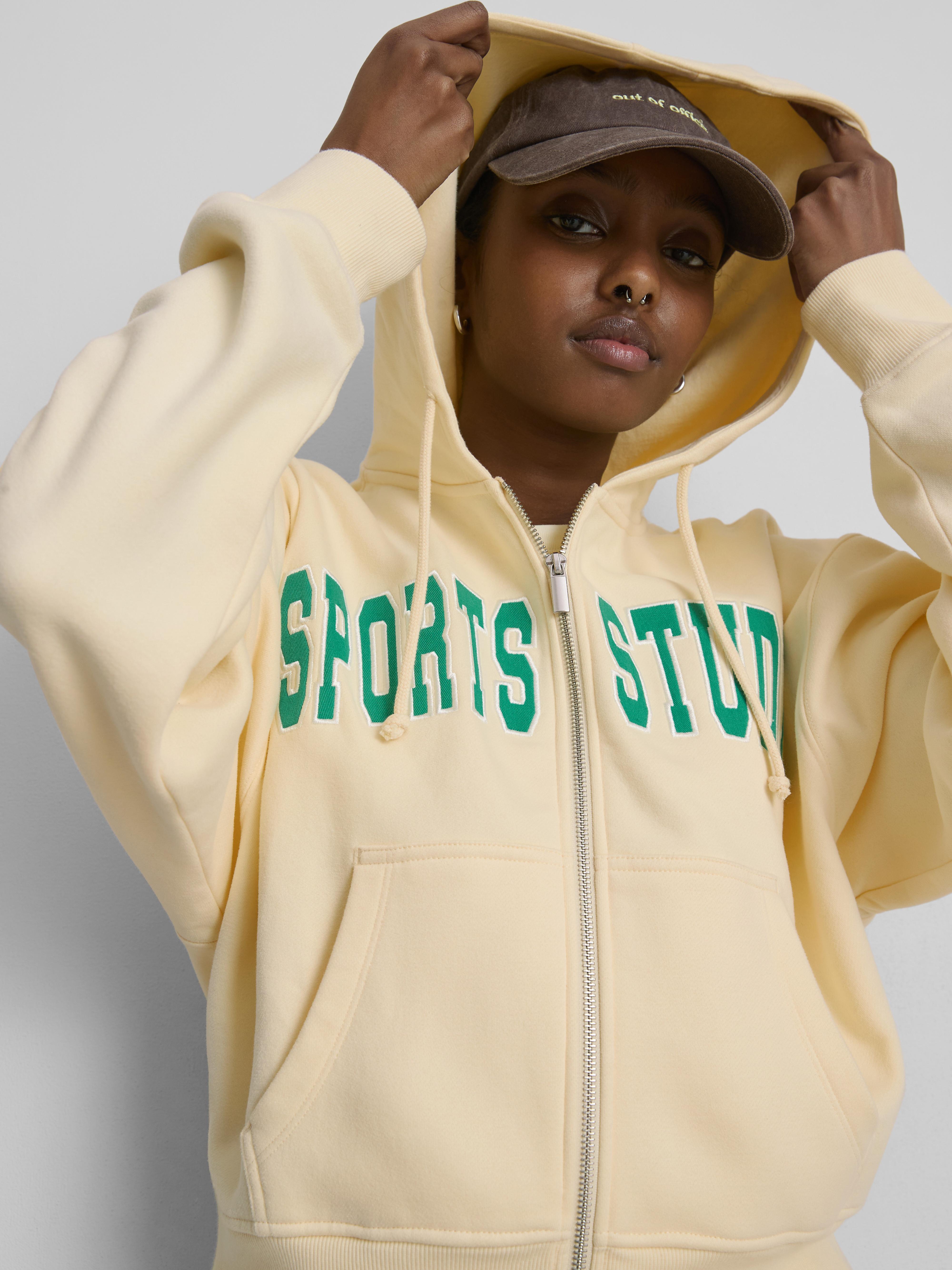 Cotton Rich Graphic Zip Through Hoodie