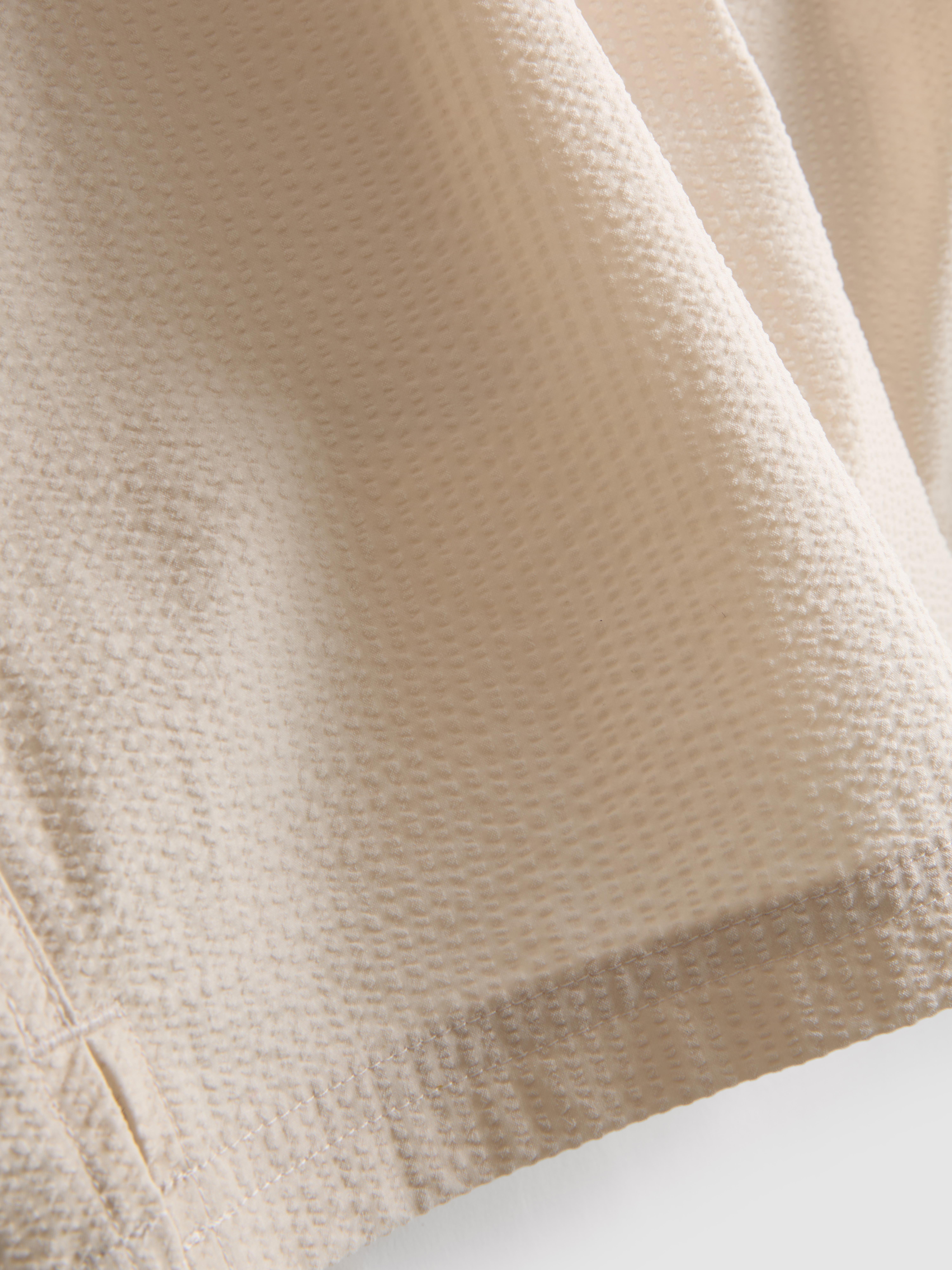 Men's Ivory Textured Swimming Shorts