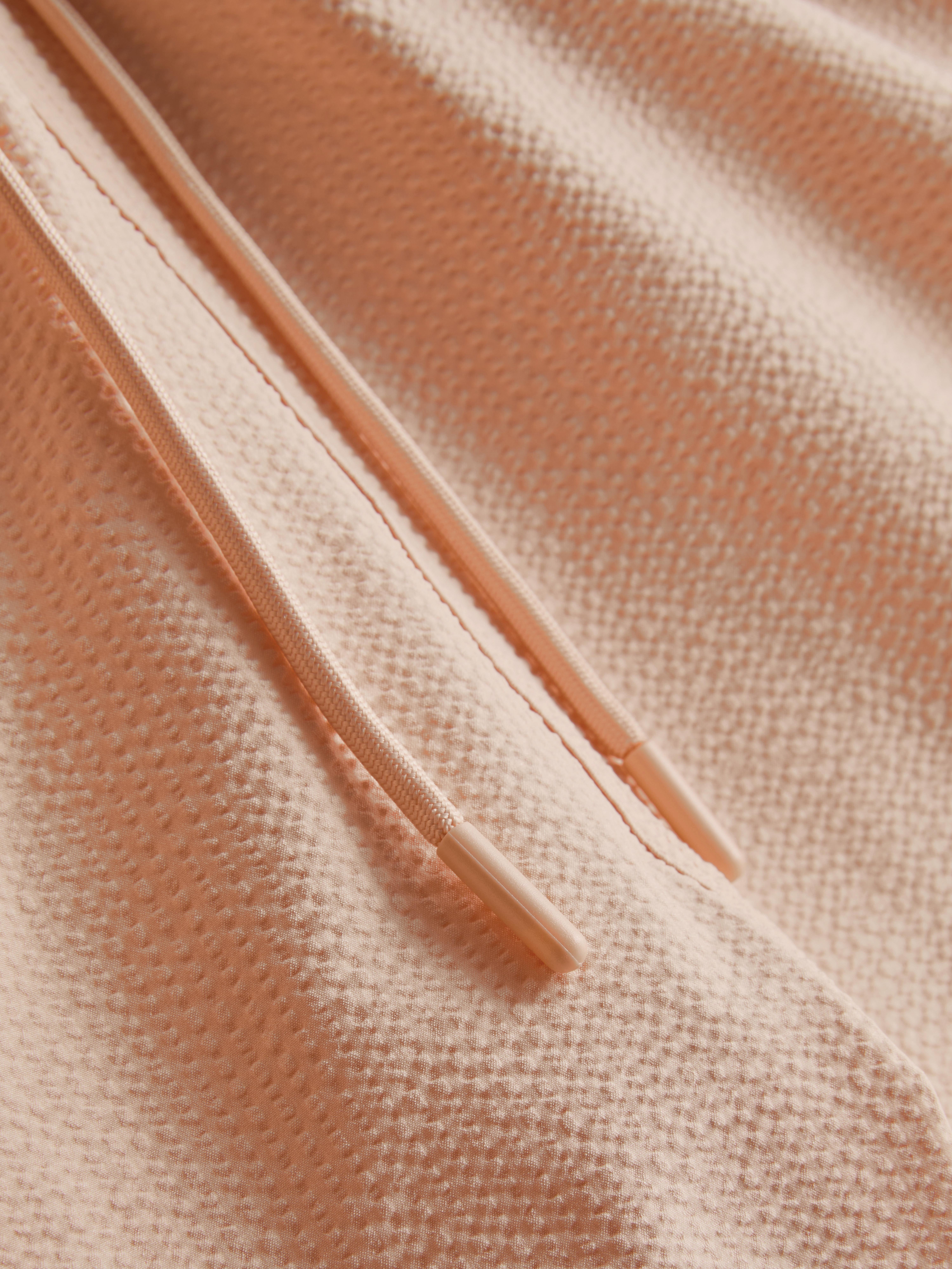 Men's Orange Textured Swimming Shorts