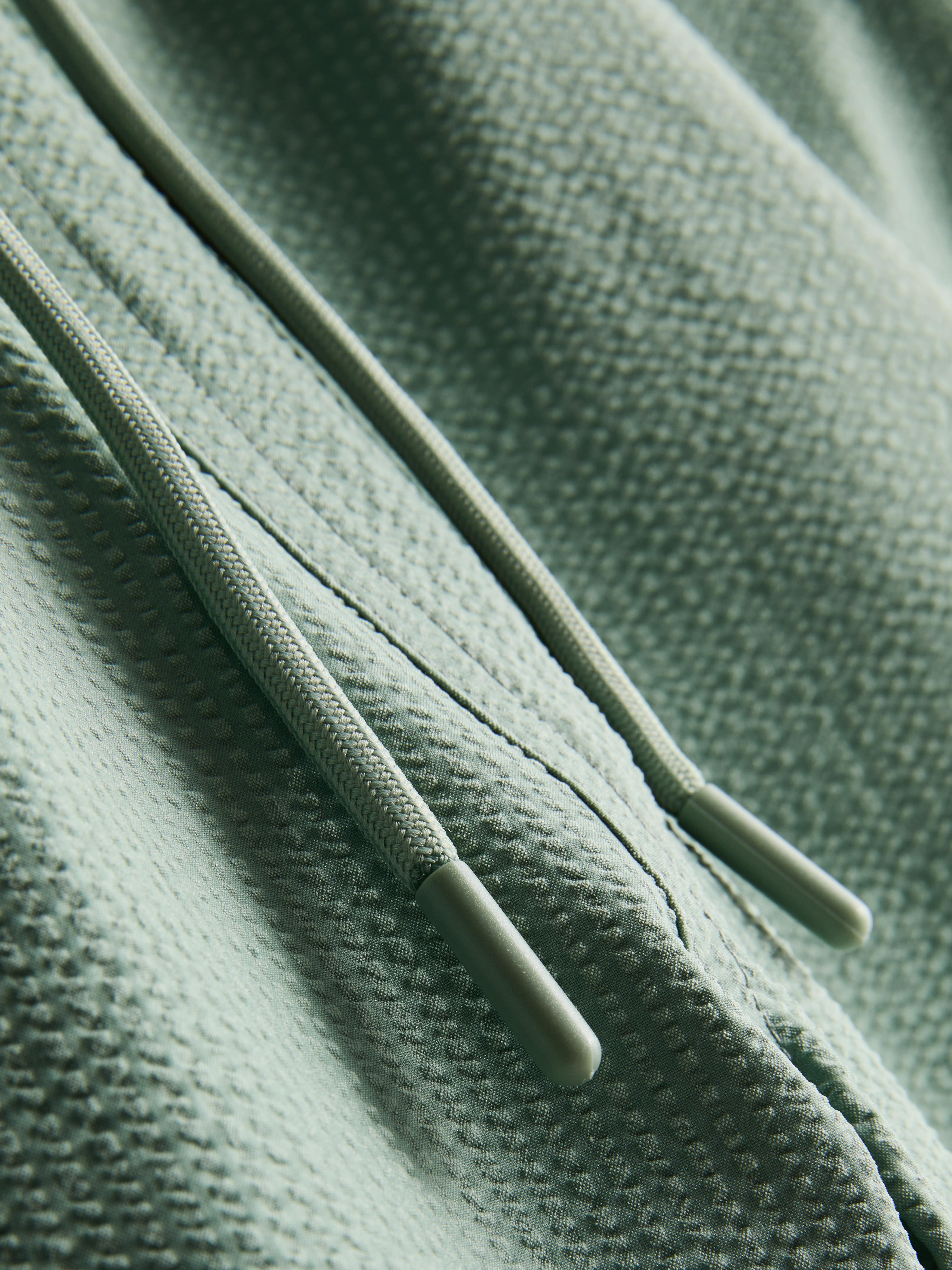 Men's Green Textured Swimming Shorts