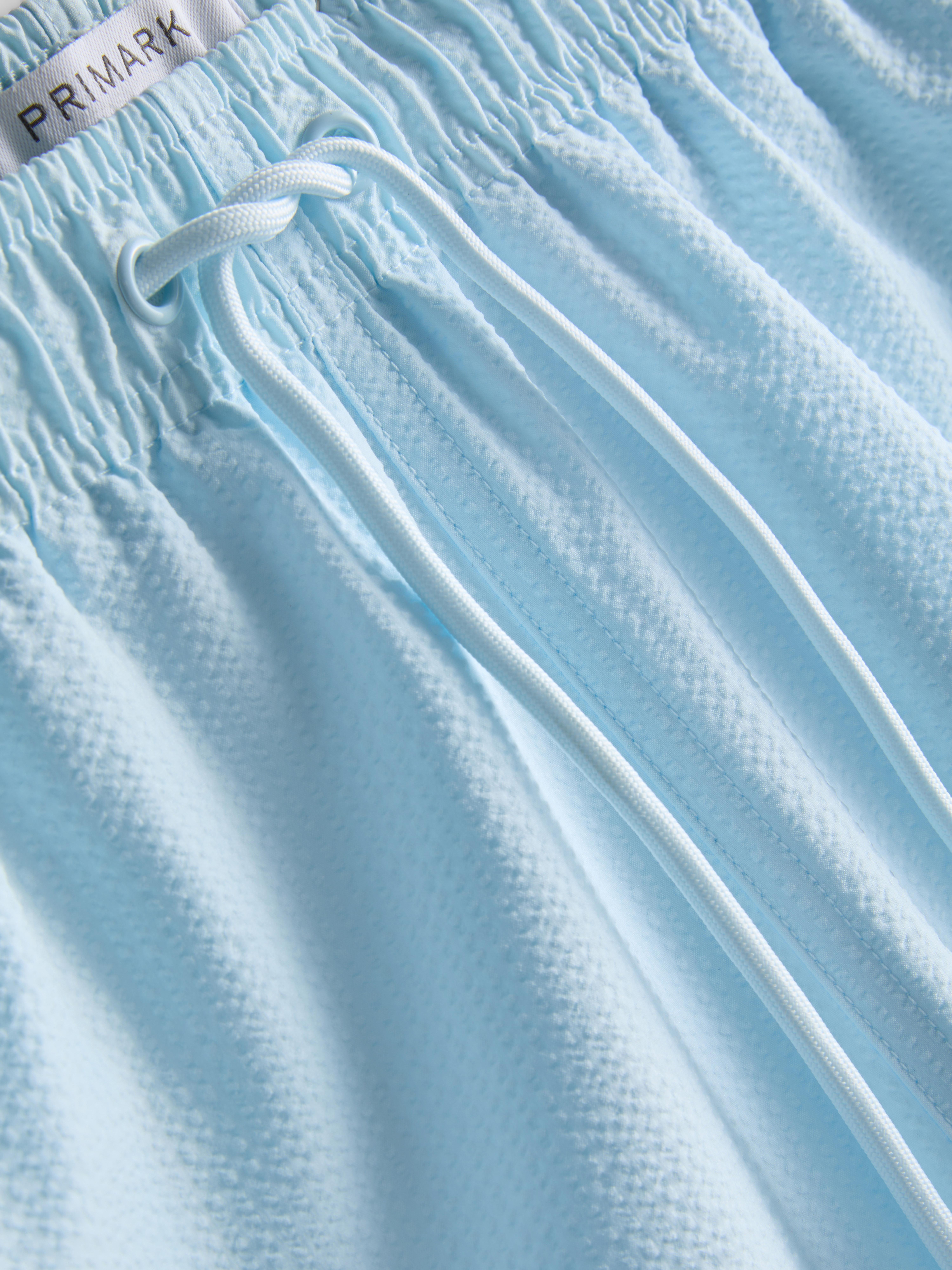 Men's Light Blue Textured Swimming Shorts