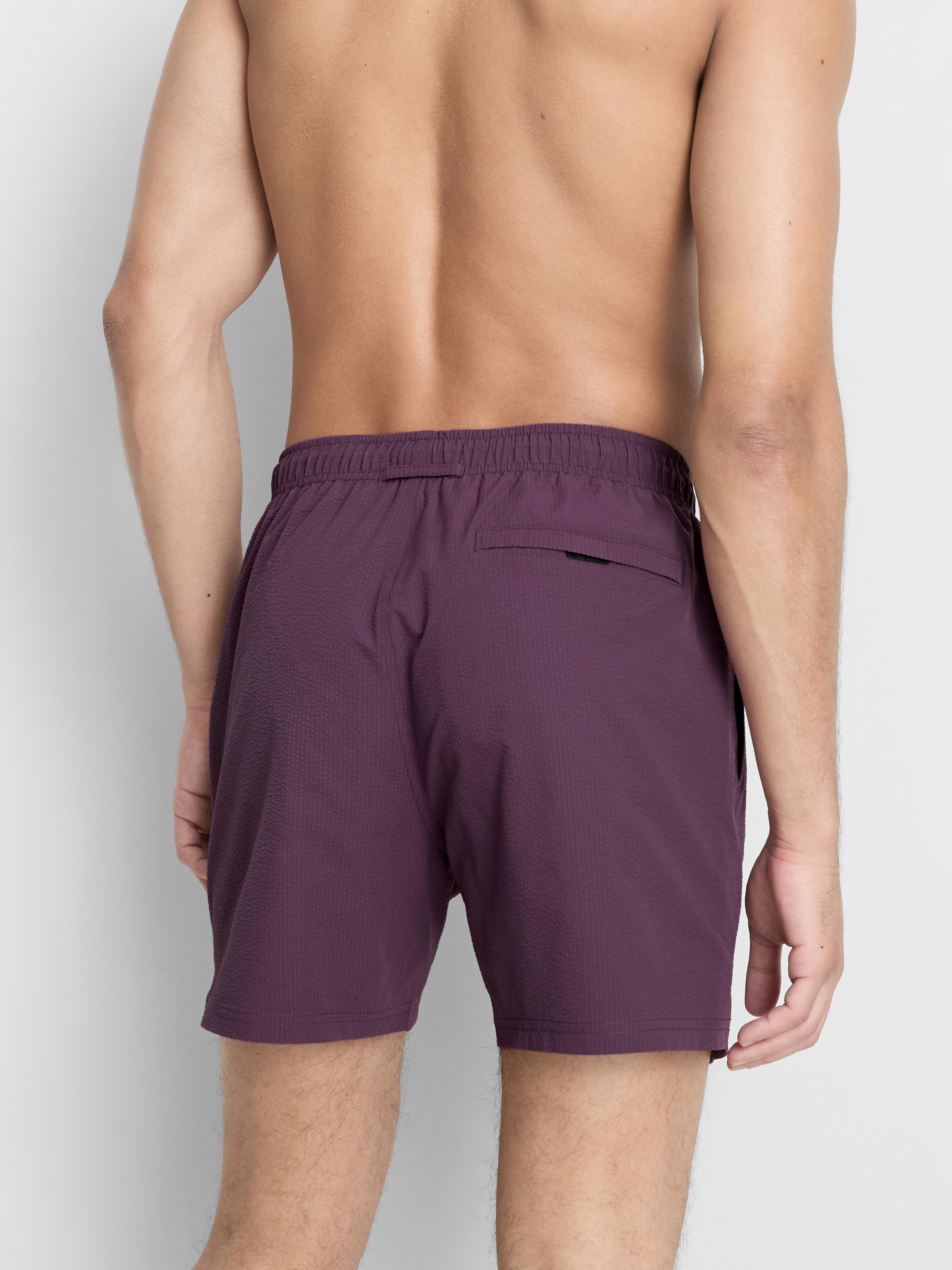 Men's Purple Textured Swimming Shorts