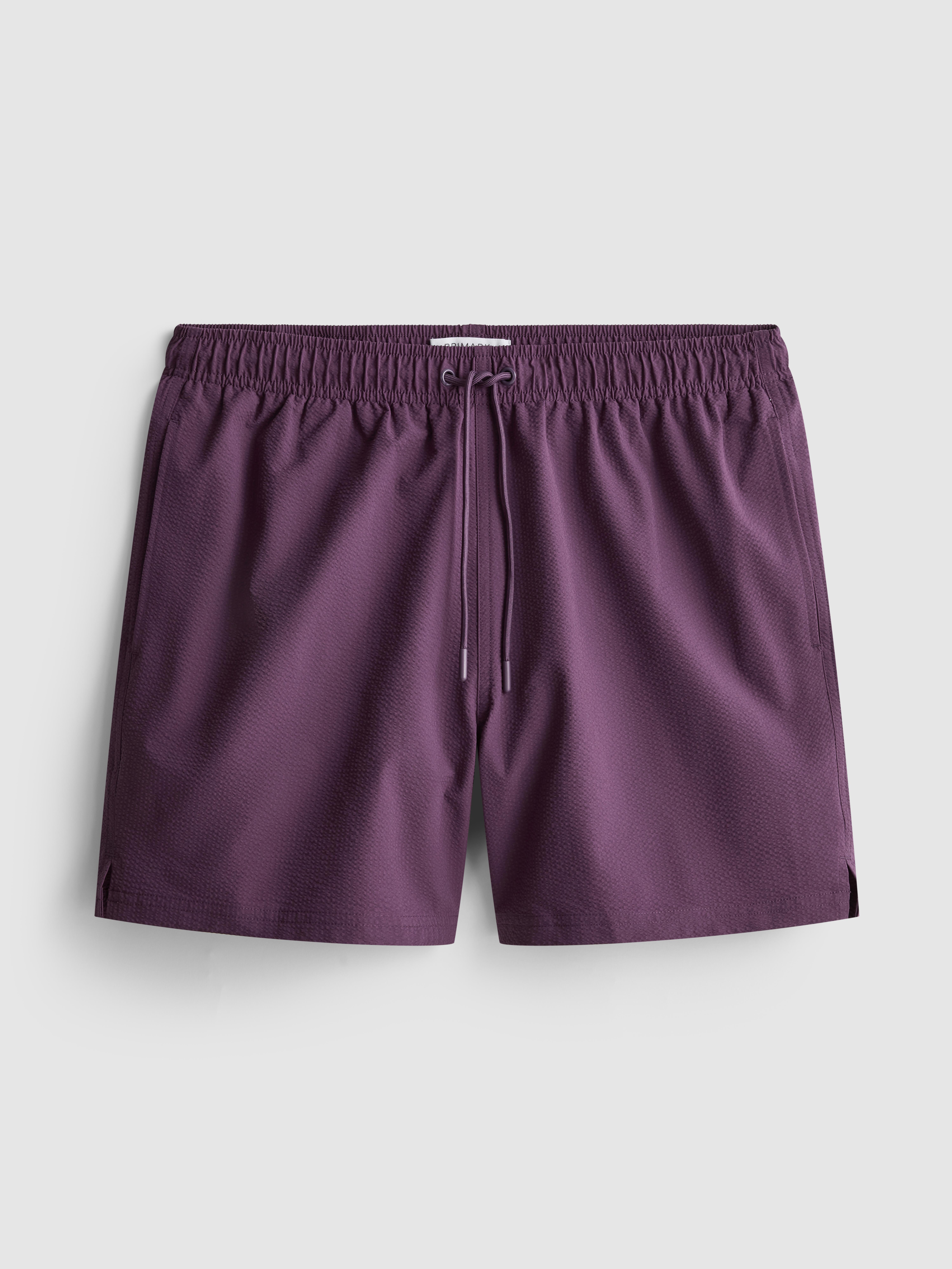 Men's Purple Textured Swimming Shorts