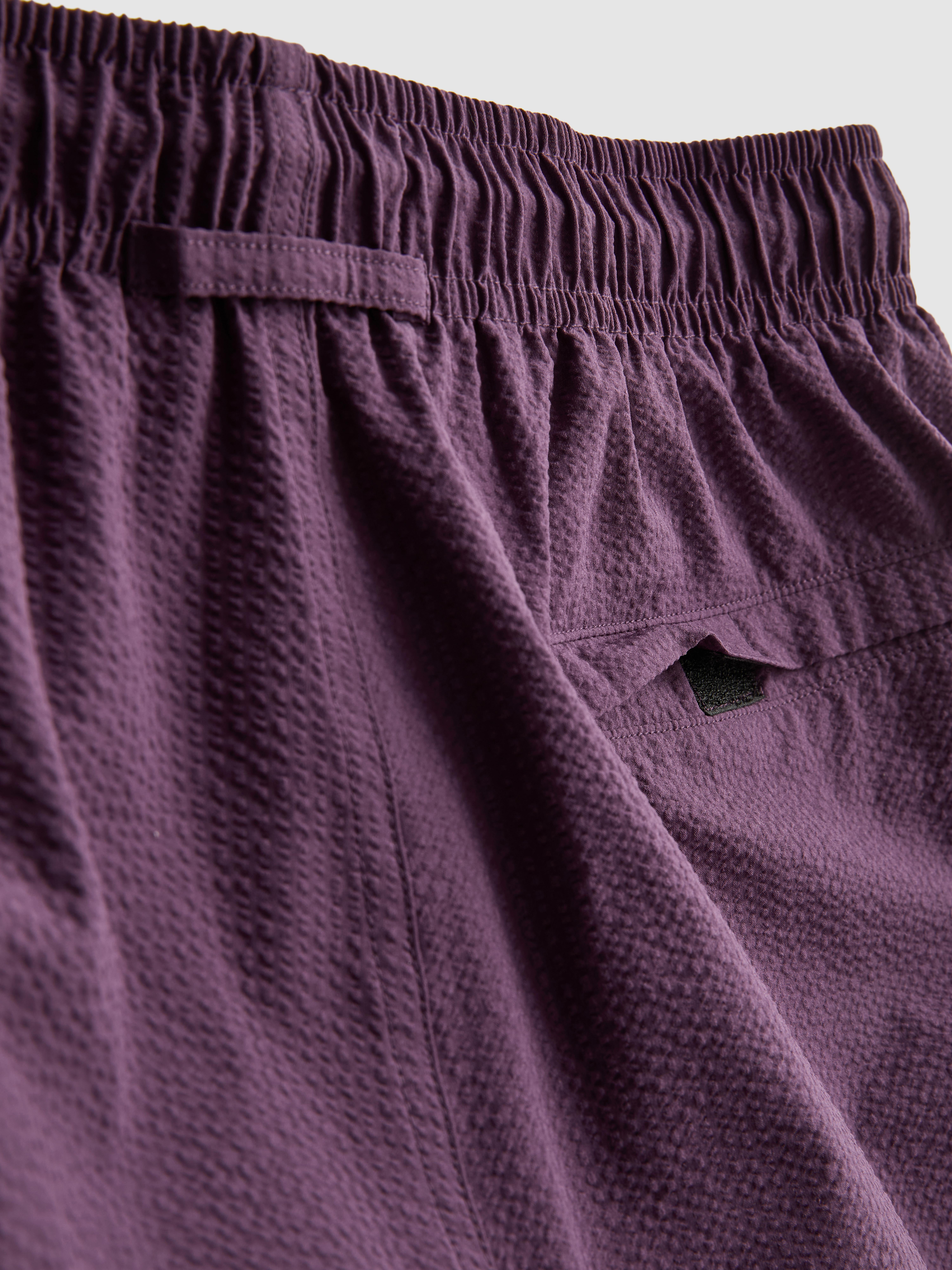Men's Purple Textured Swimming Shorts