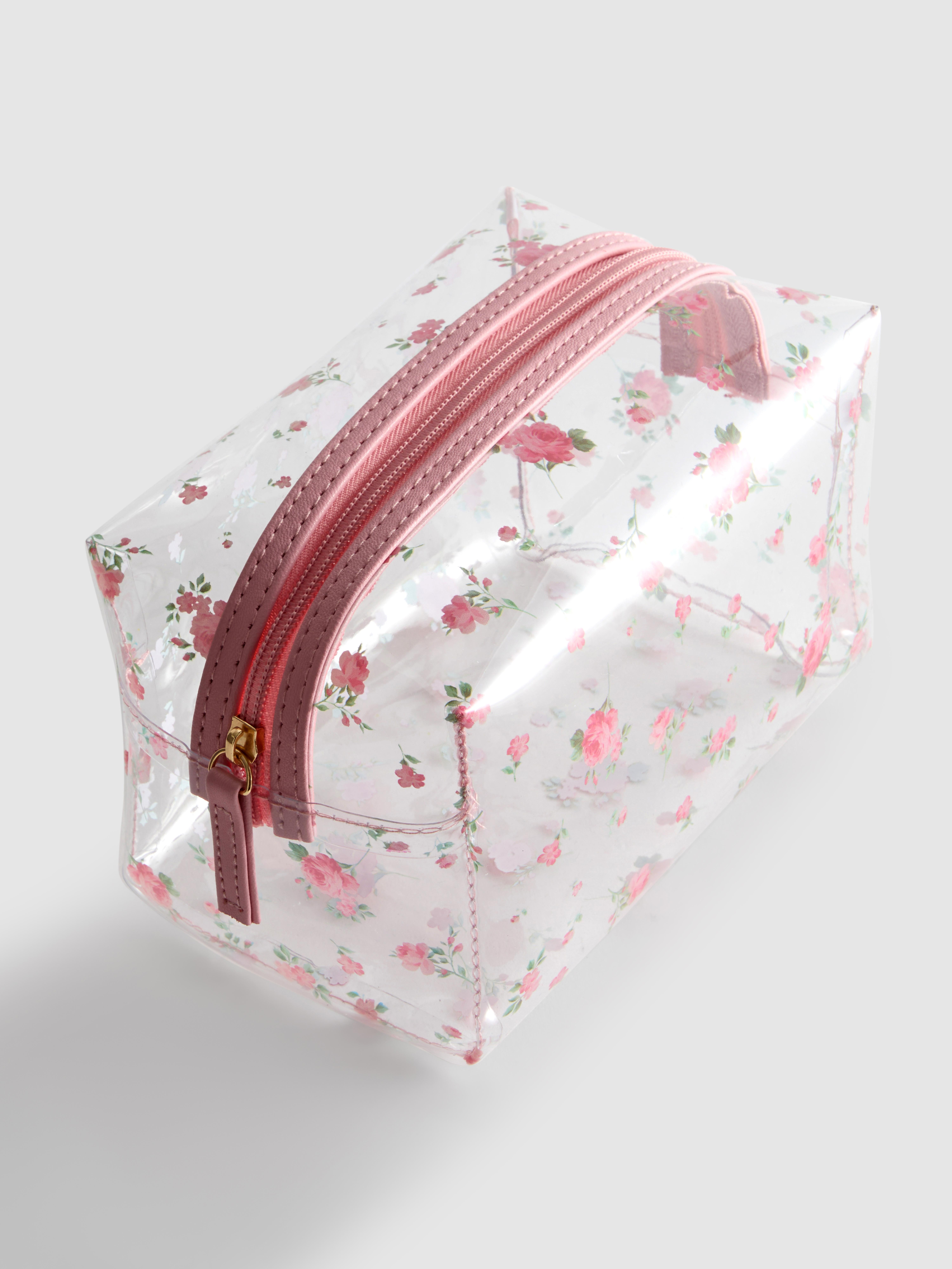Trousse à maquillage à motif floral