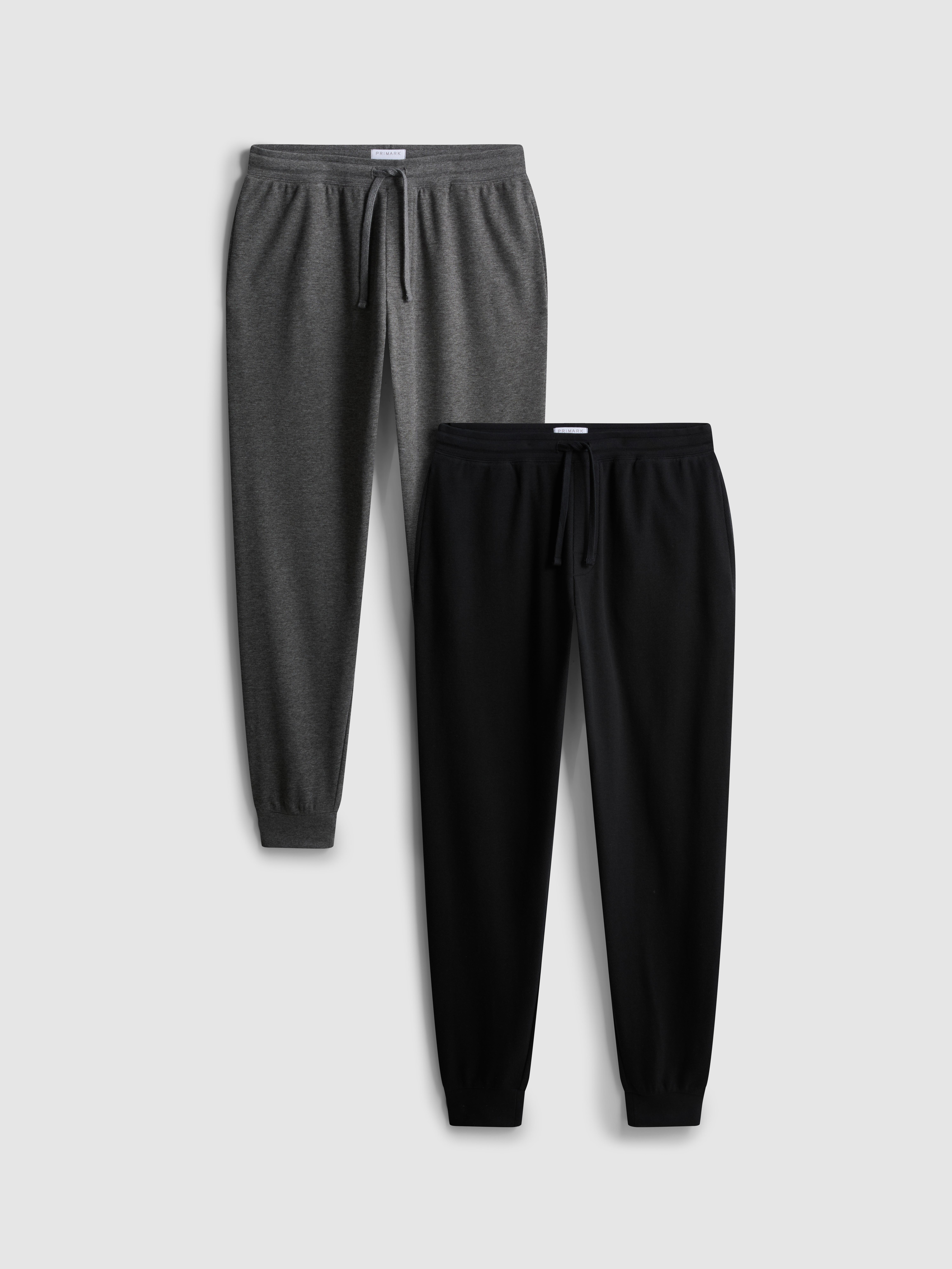 2pk Textured Pyjama Bottoms