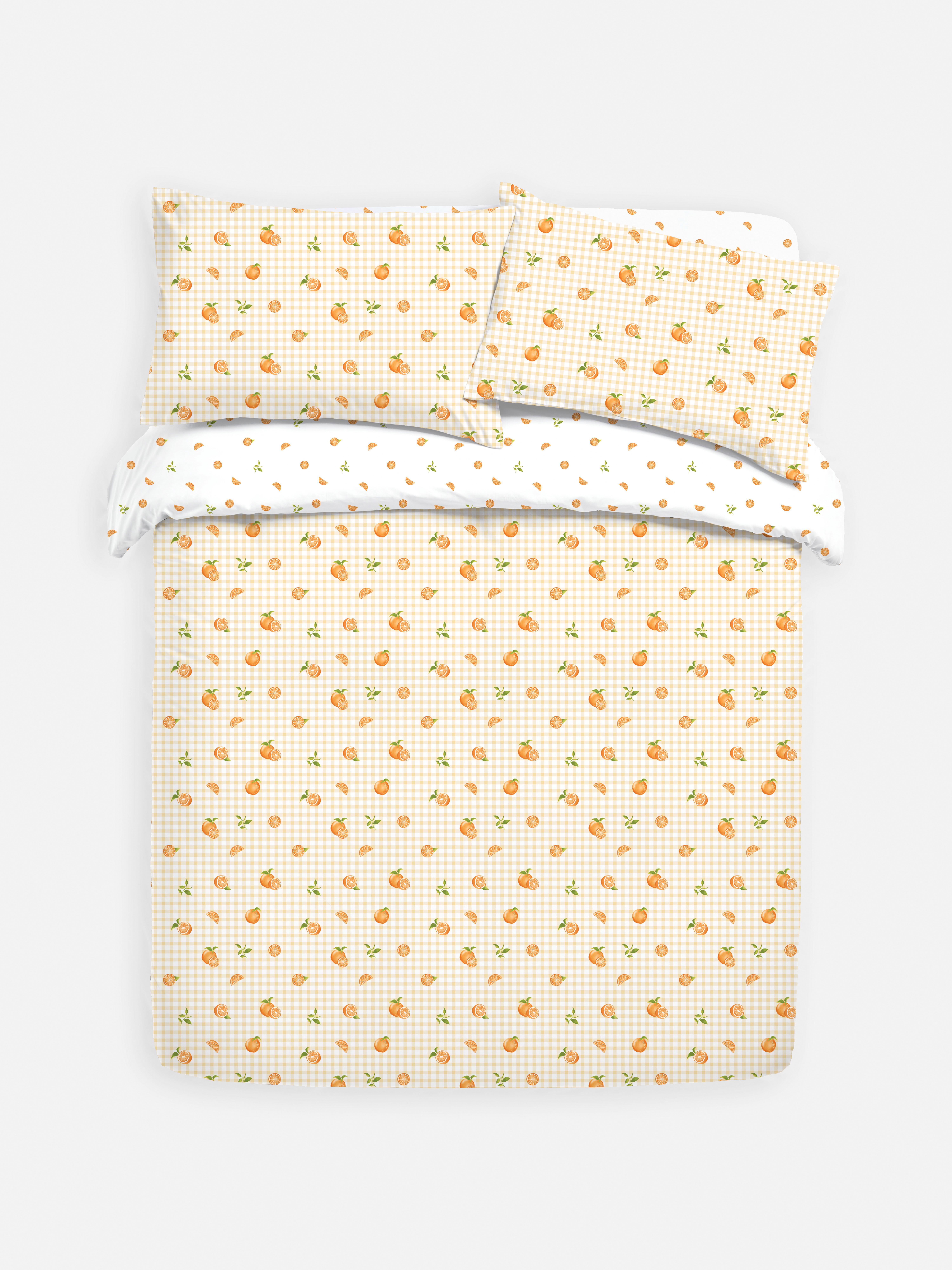 Set de ropa de cama superking con naranjas