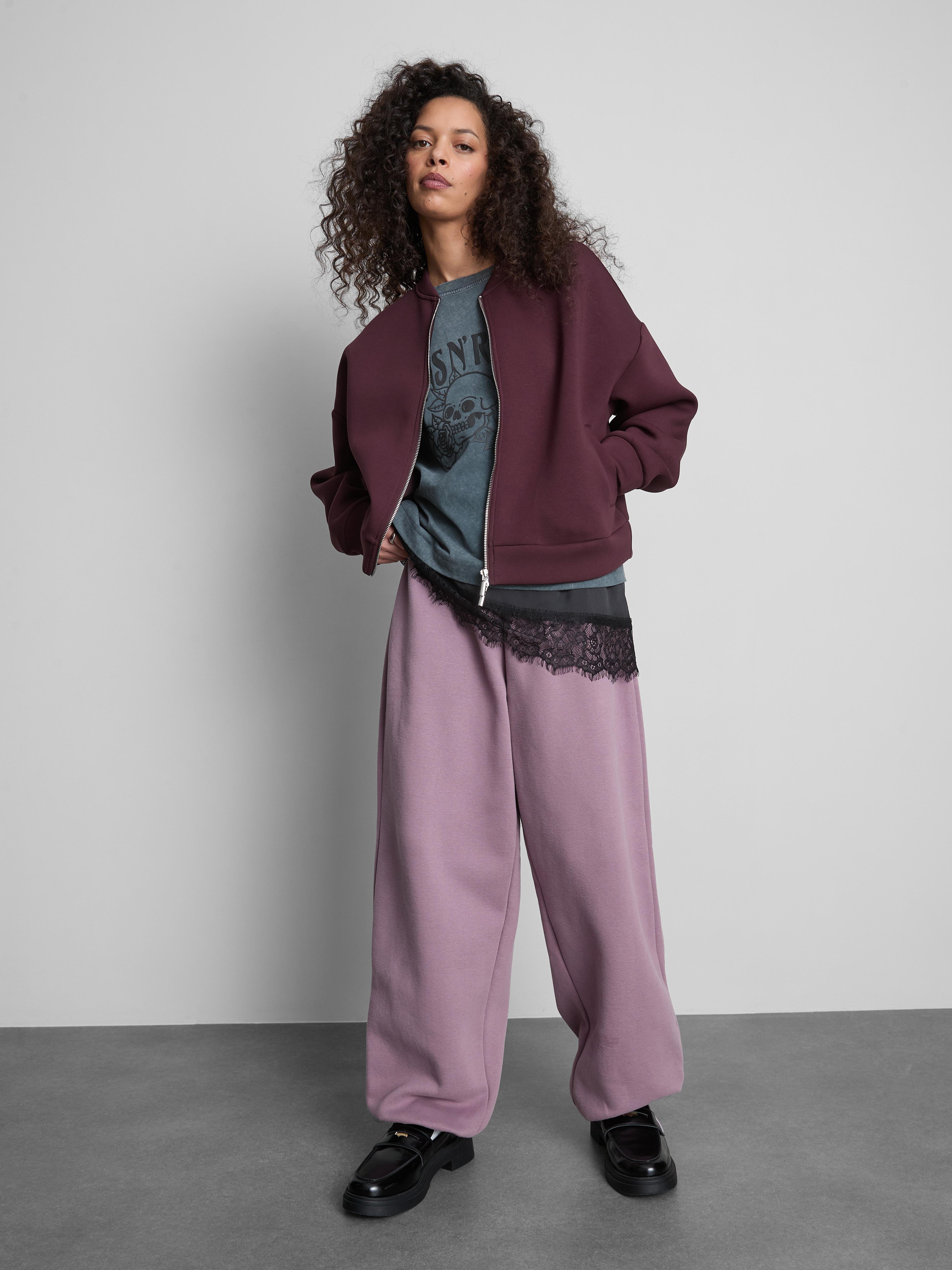 Cotton Blend Cuffed Joggers Blush