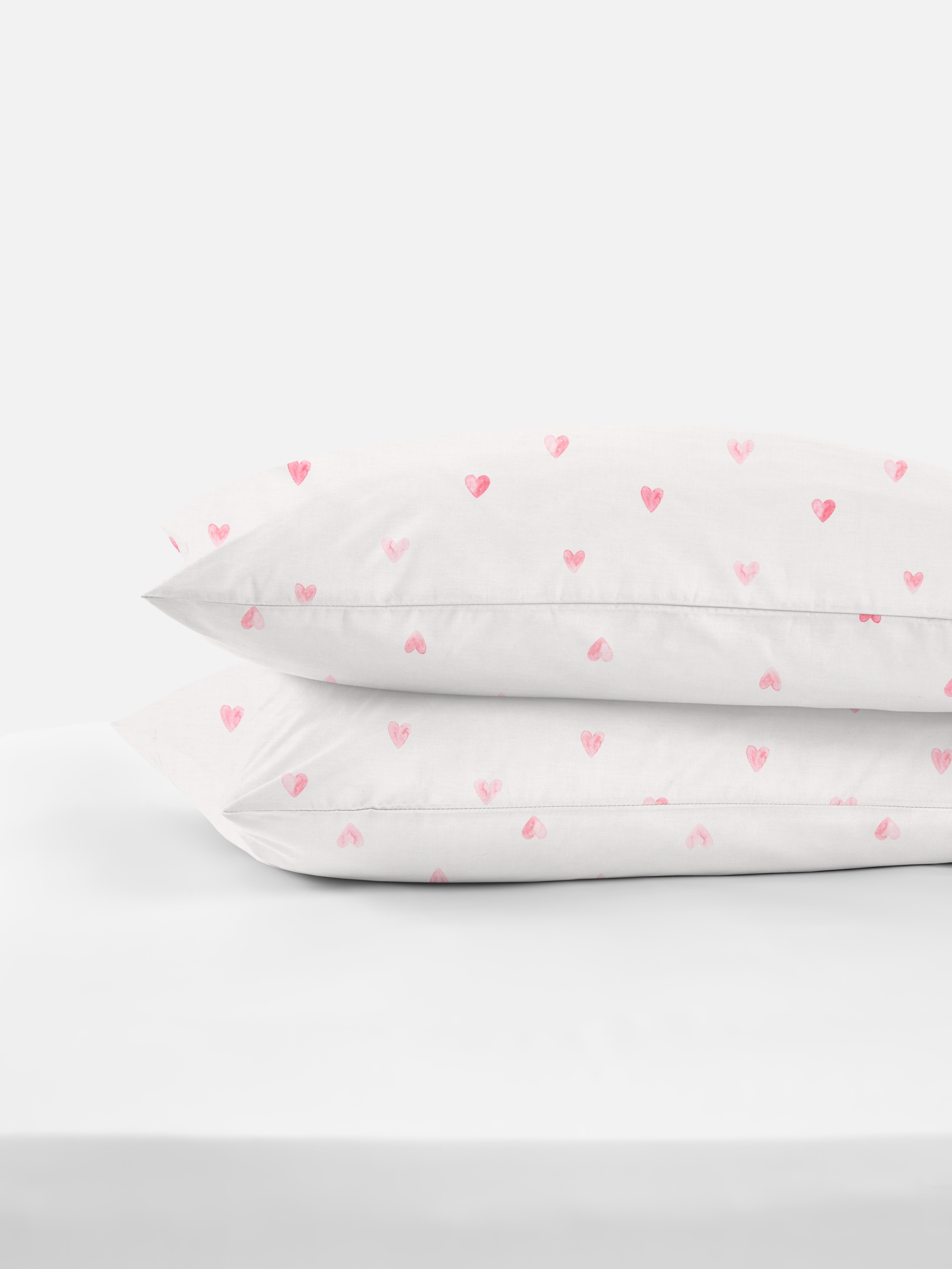 2pk Heart Pillowcases