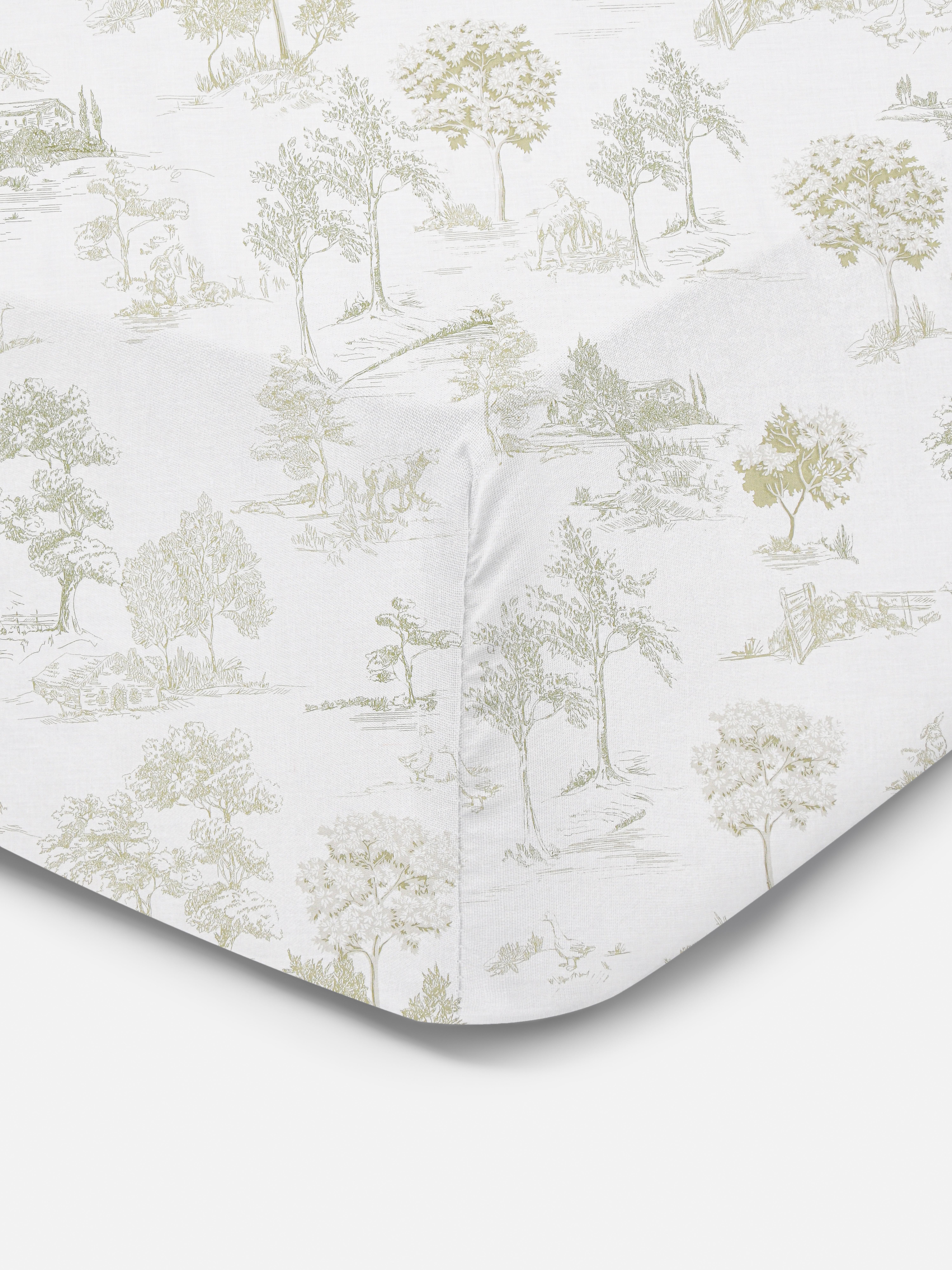 2pk Toile Single Fitted Sheets
