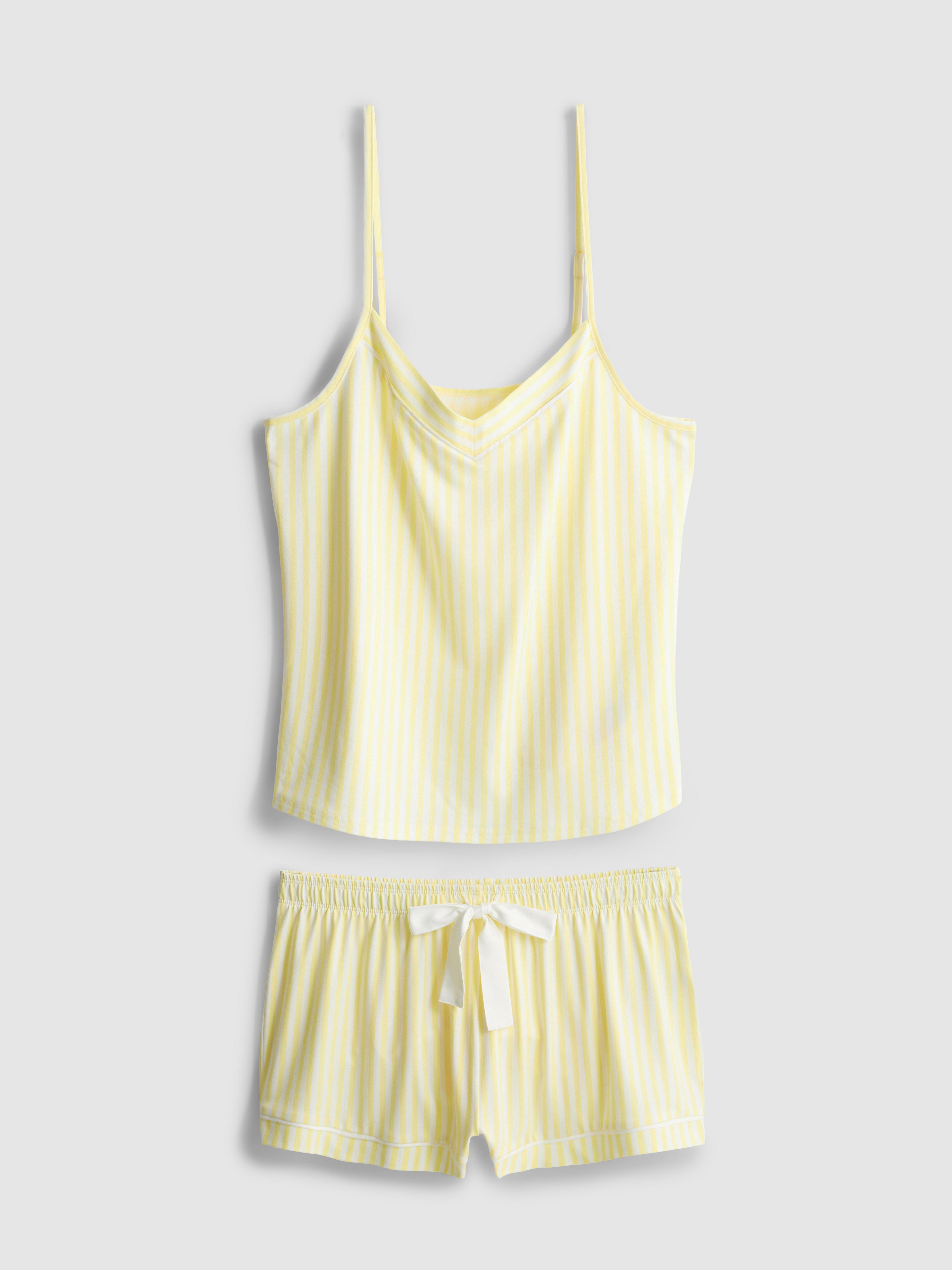 Pyjama caraco et short Jaune