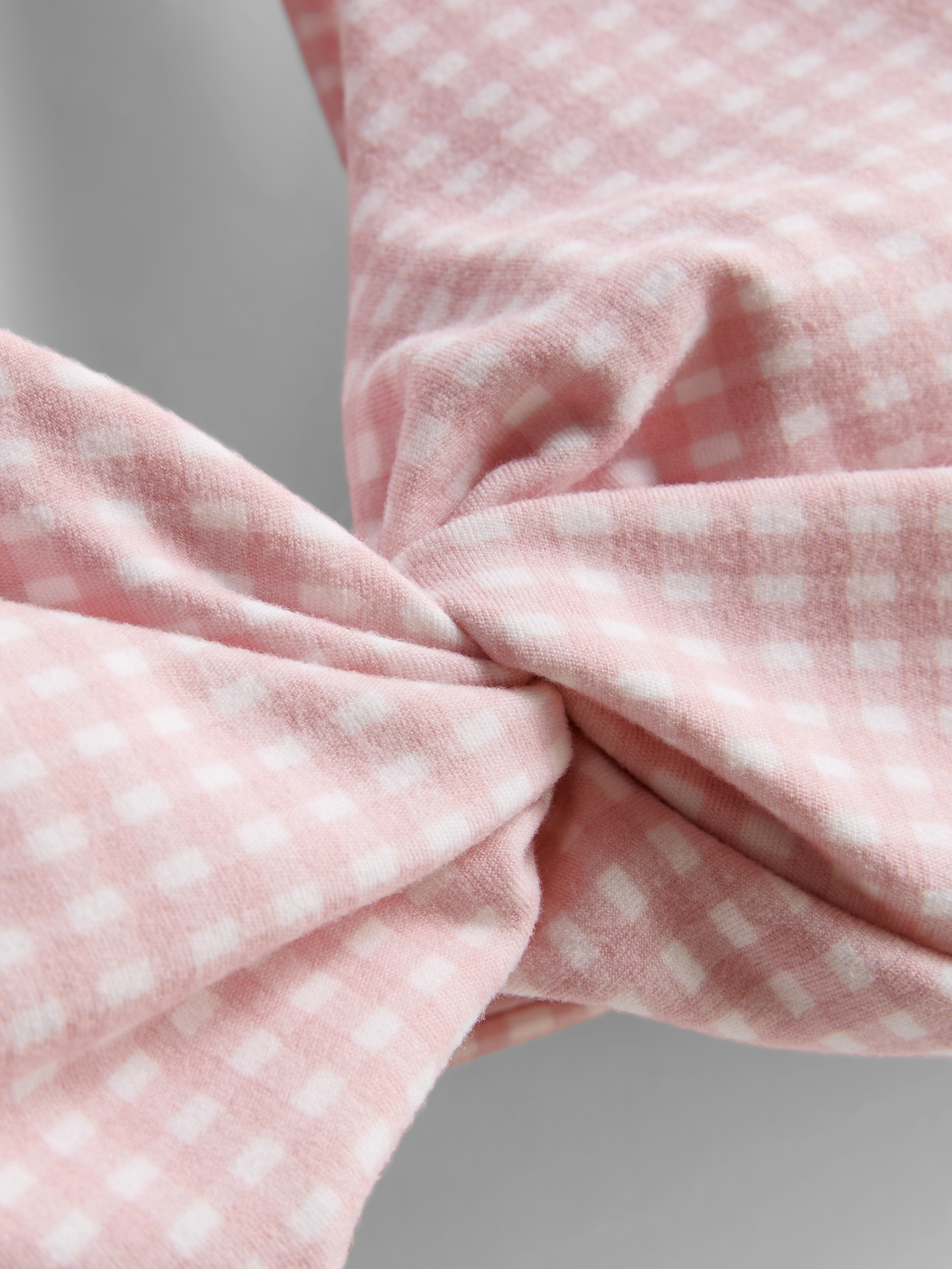 Gingham Twist Front Active Crop Top