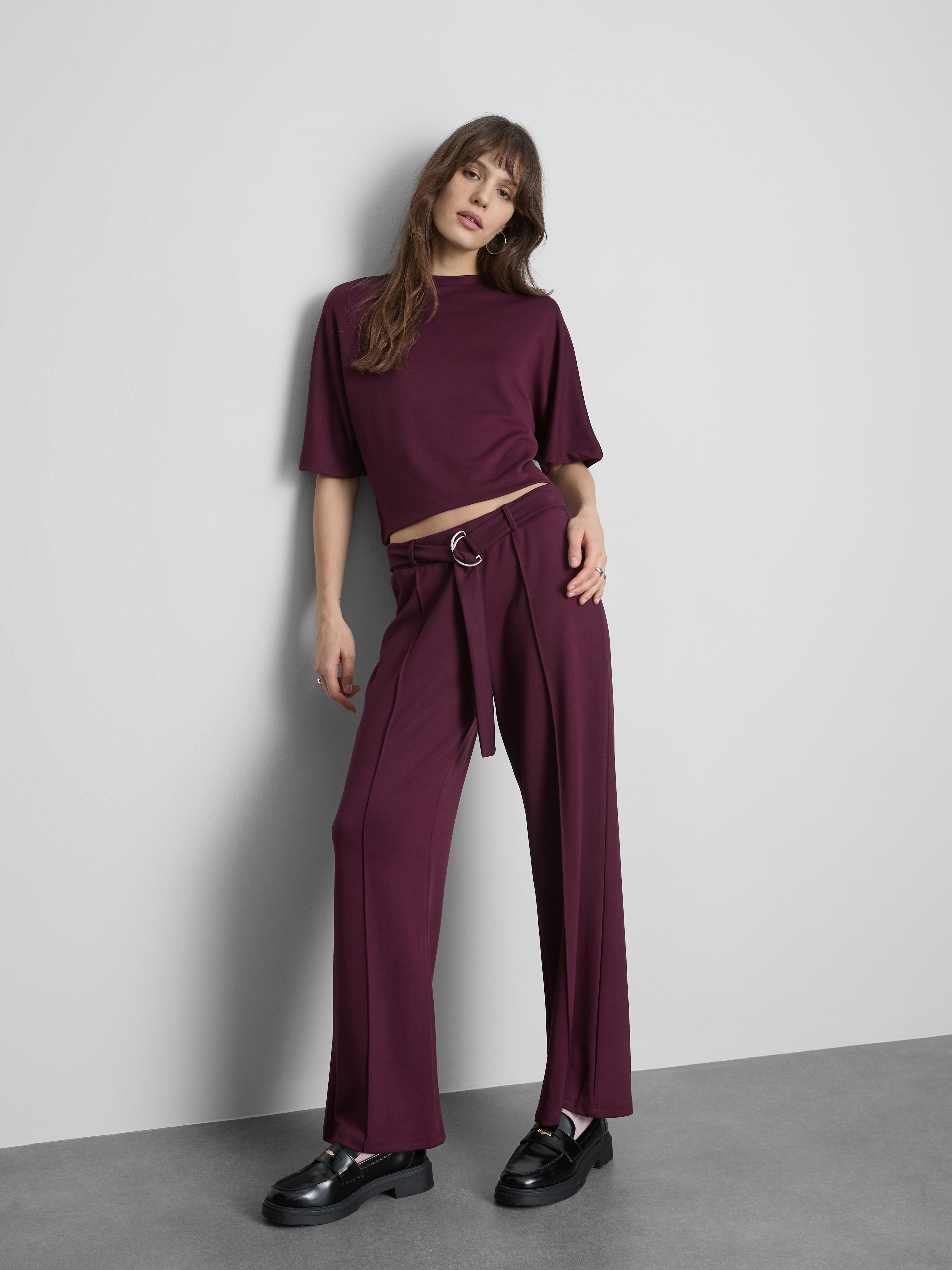 Women's Plum Boxy Sweatshirt