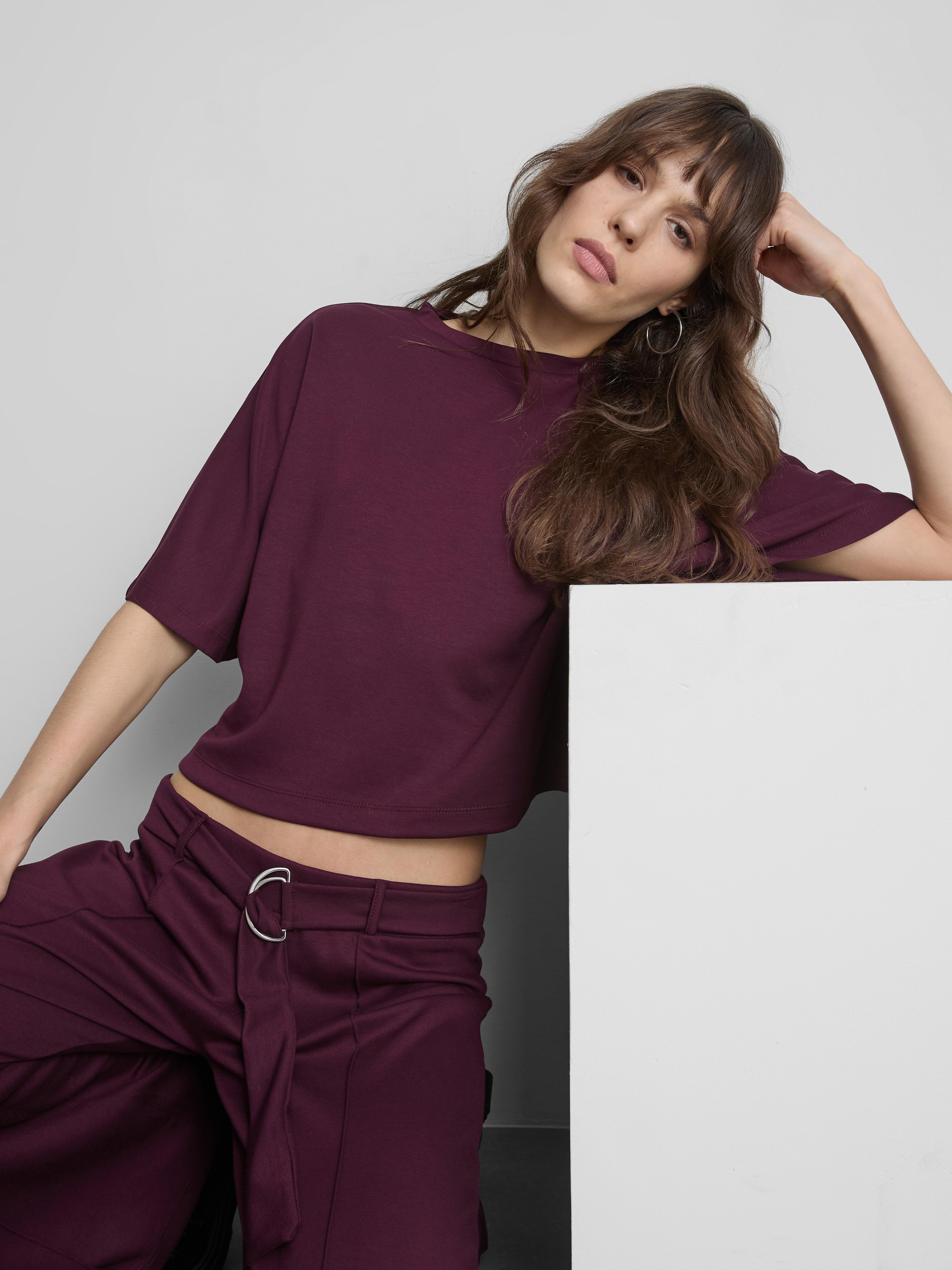 Women's Plum Boxy Sweatshirt