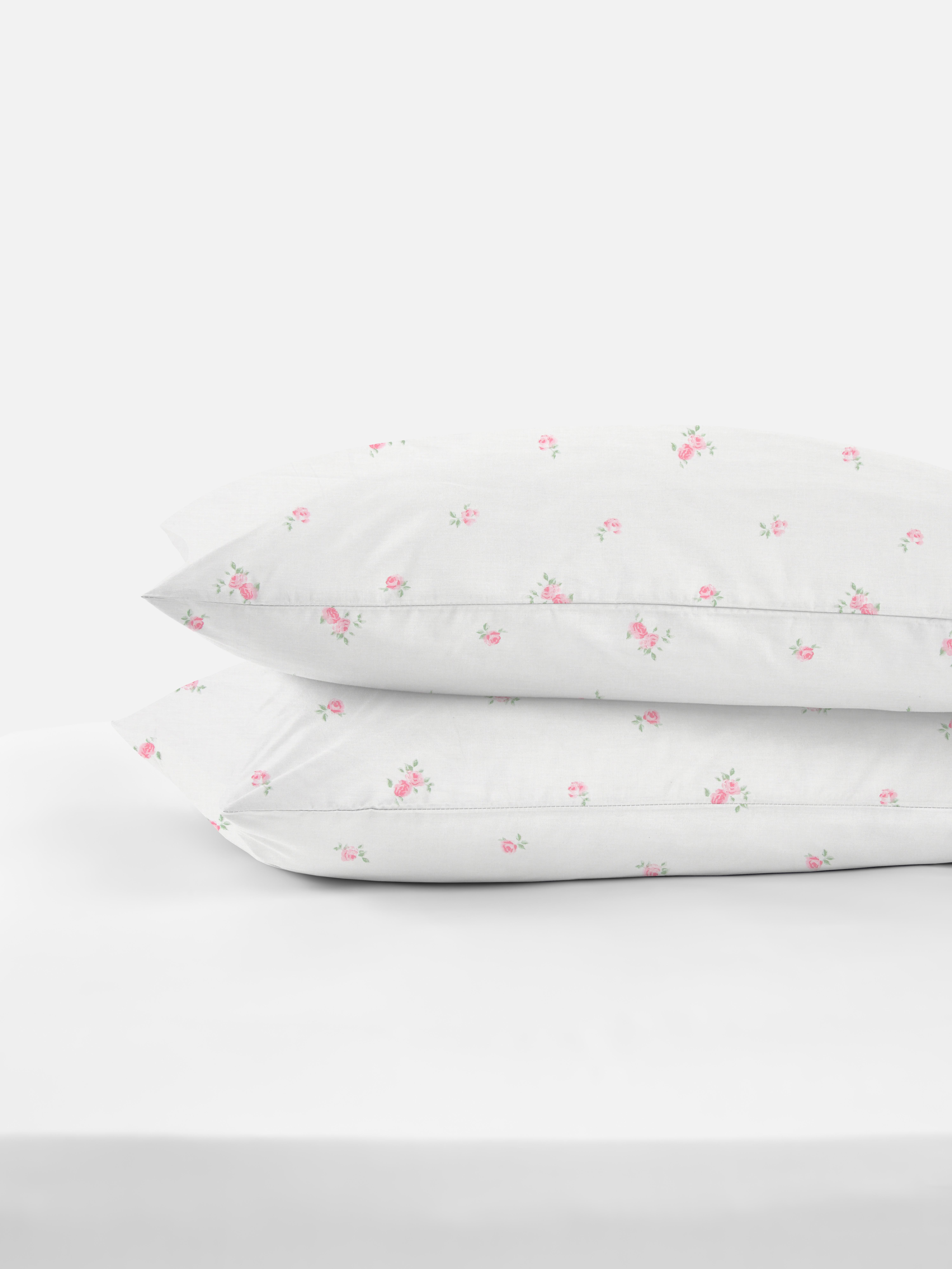 Kussenslopen met bloemetjesmotief, set van 2