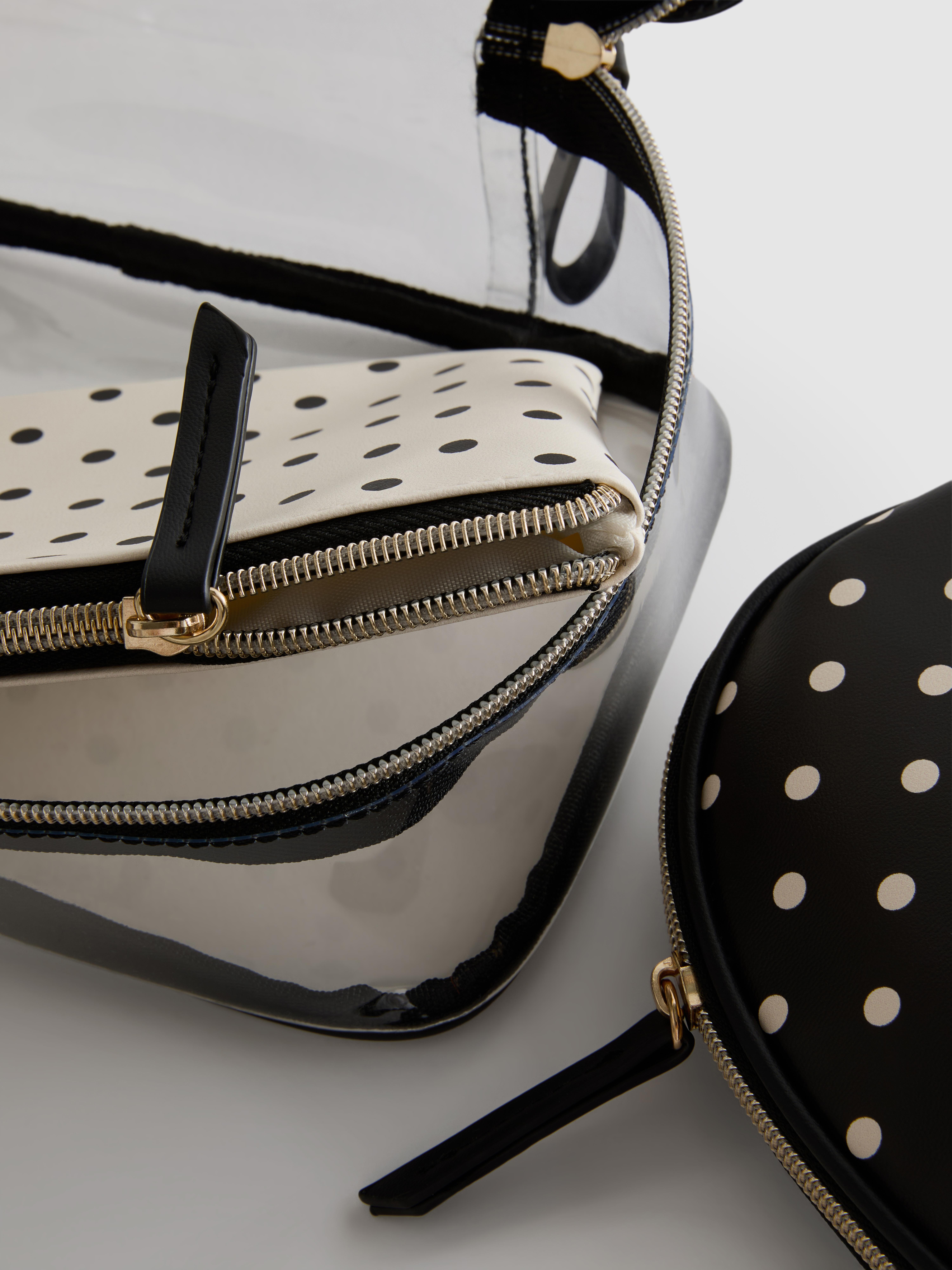3-Piece Polka Dot Wash Bag Set