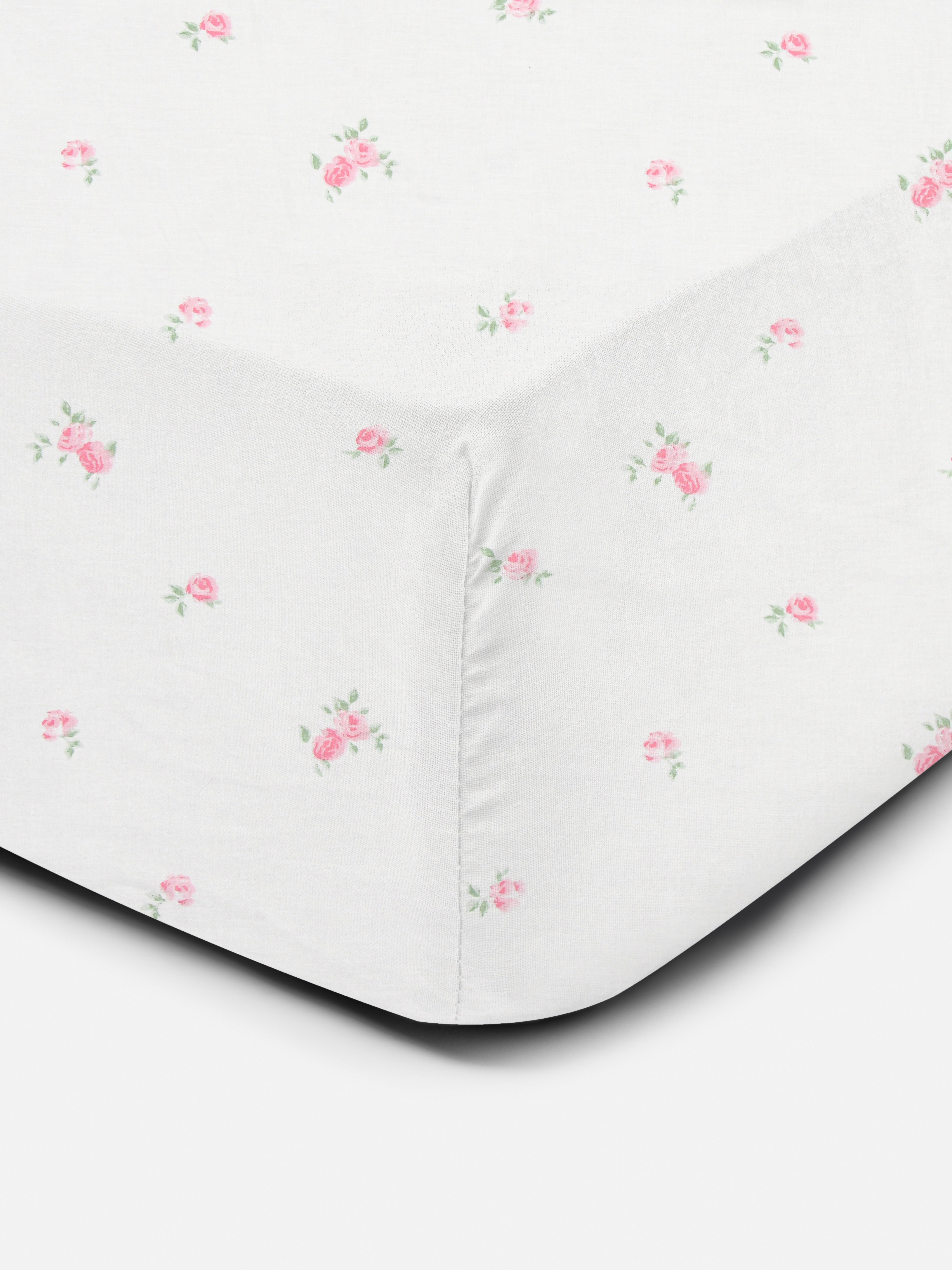 Lot de 2 draps-housses à petites fleurs