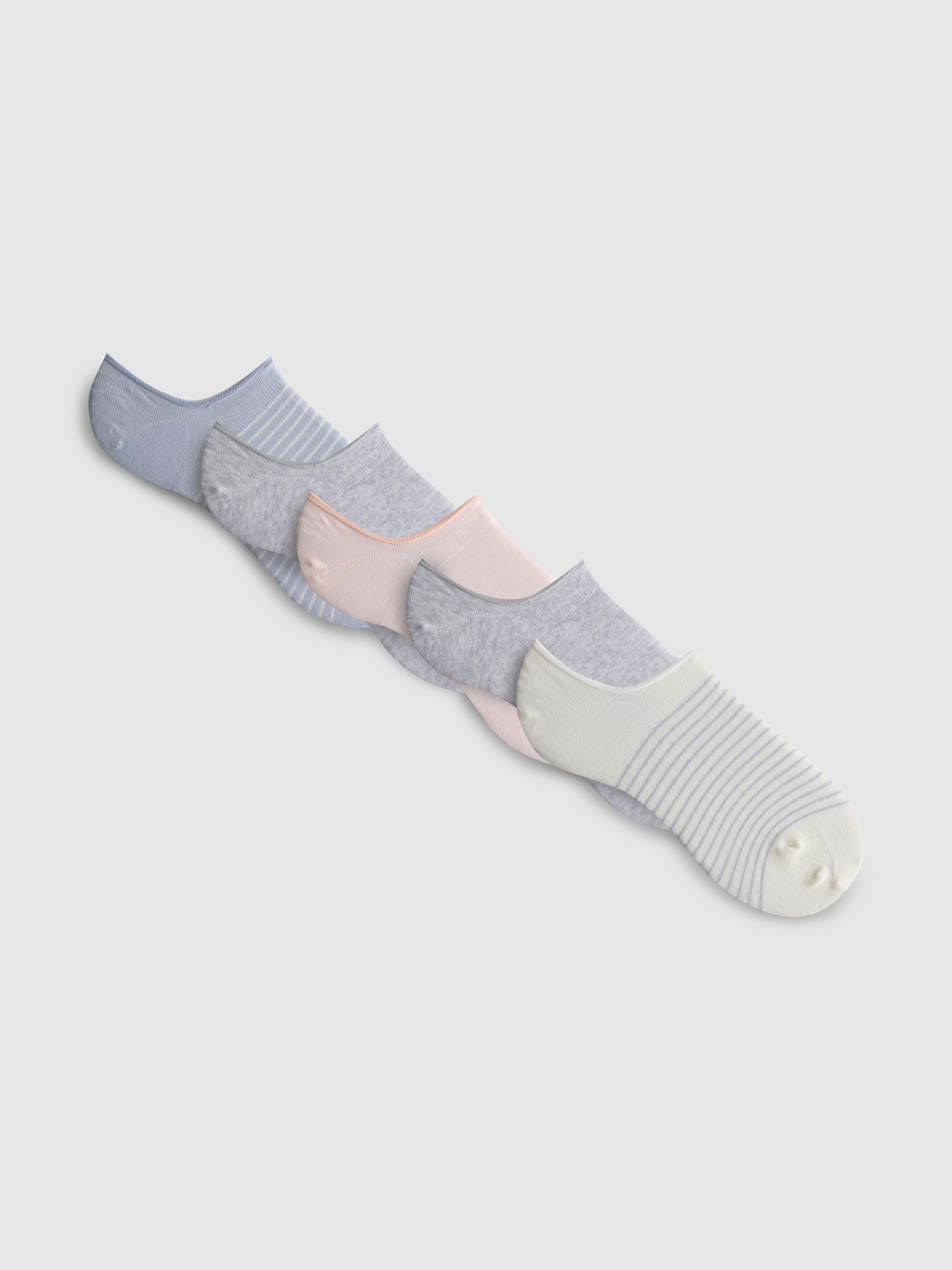 5pk Cotton No-Show Ankle Socks