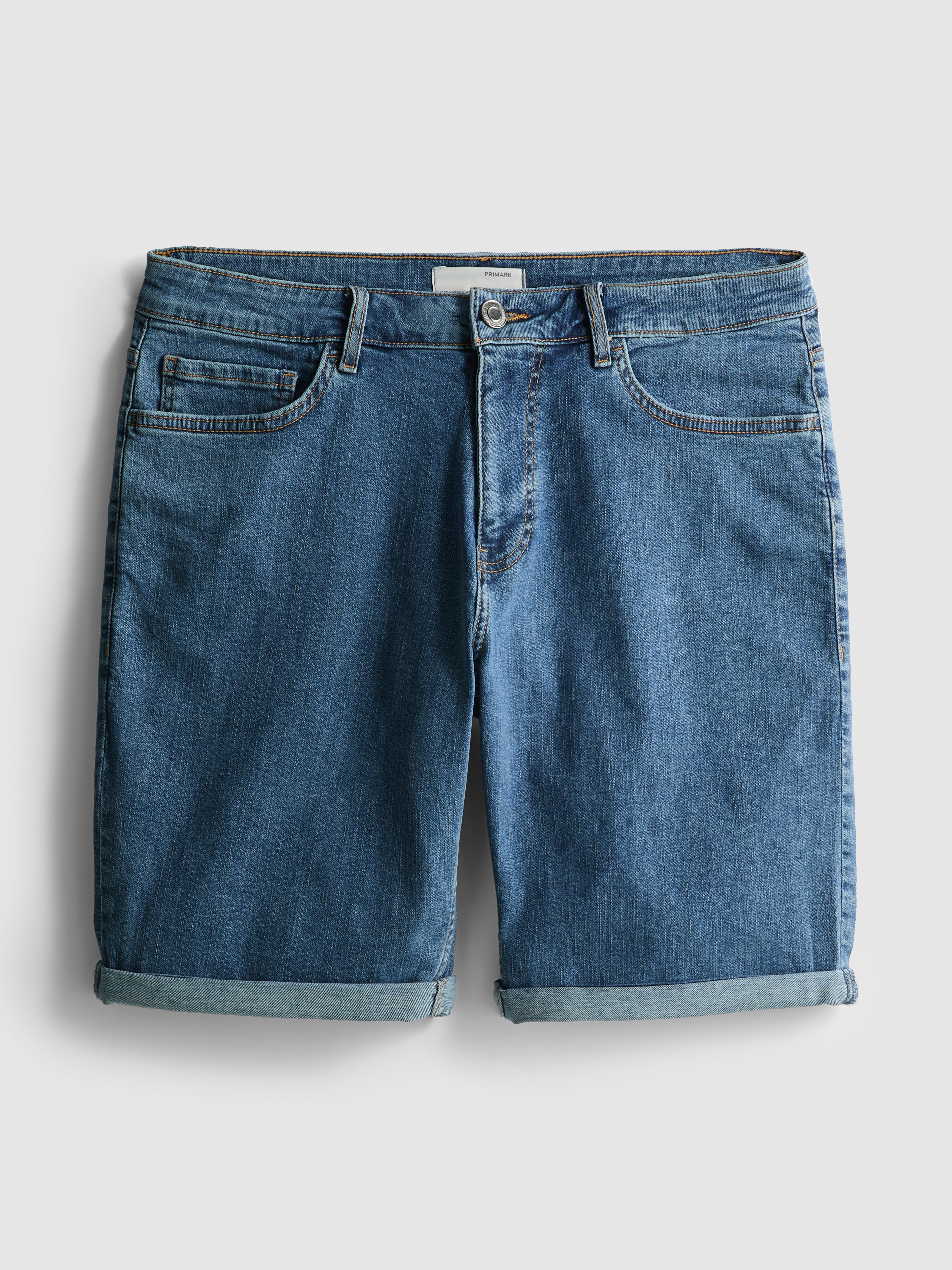Straight Fit Denim Shorts