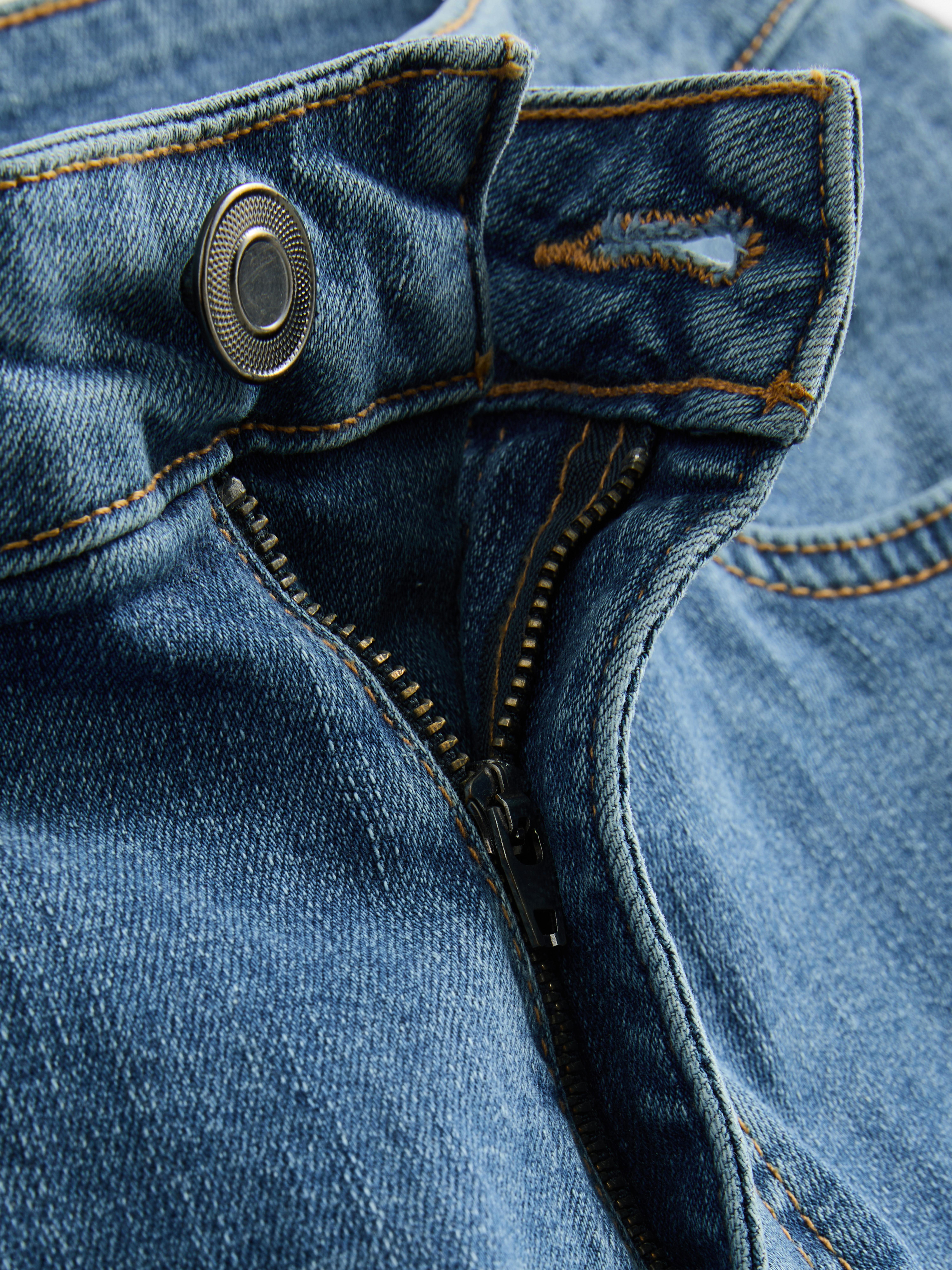 Straight Fit Denim Shorts