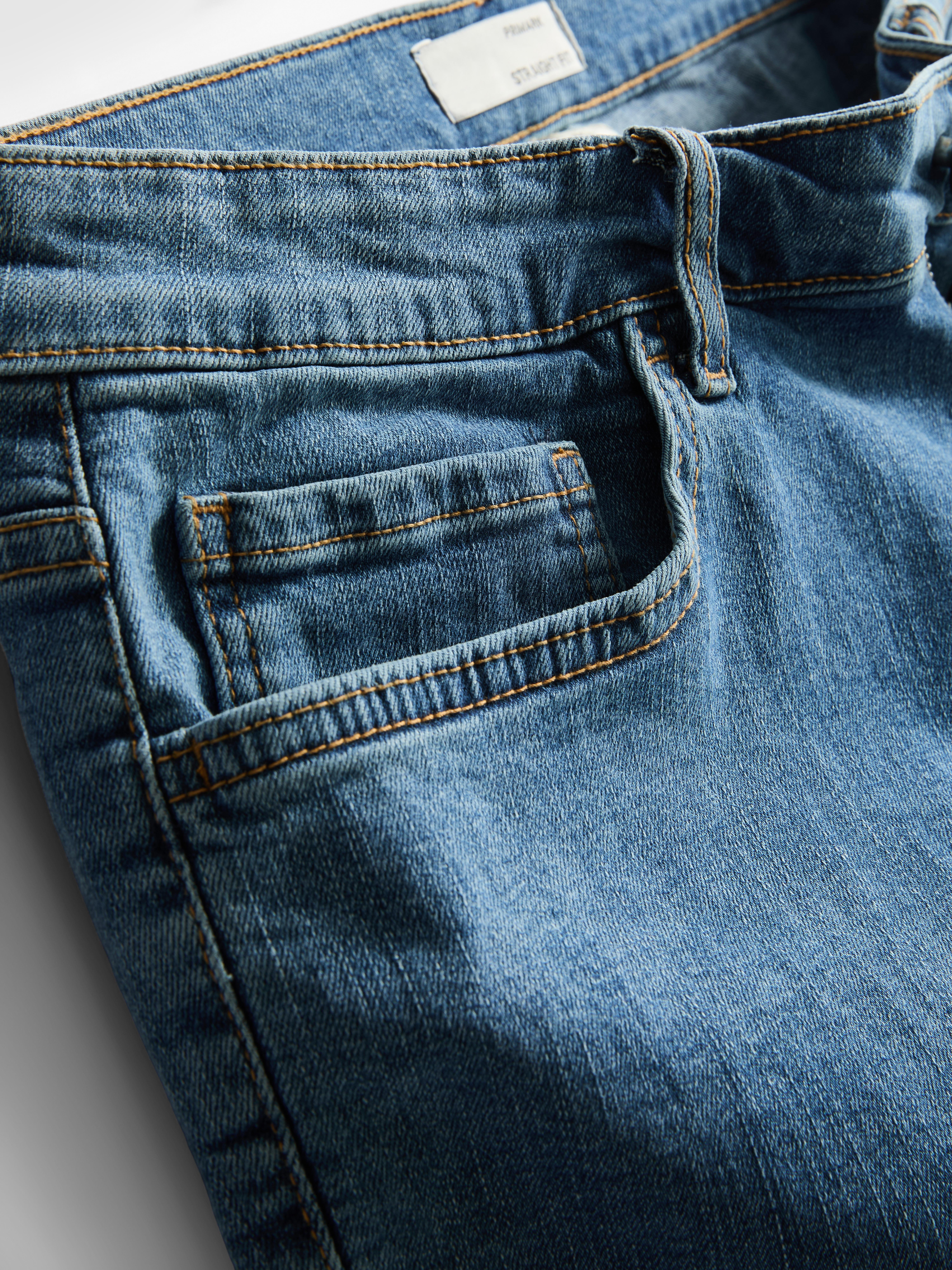 Straight Fit Denim Shorts