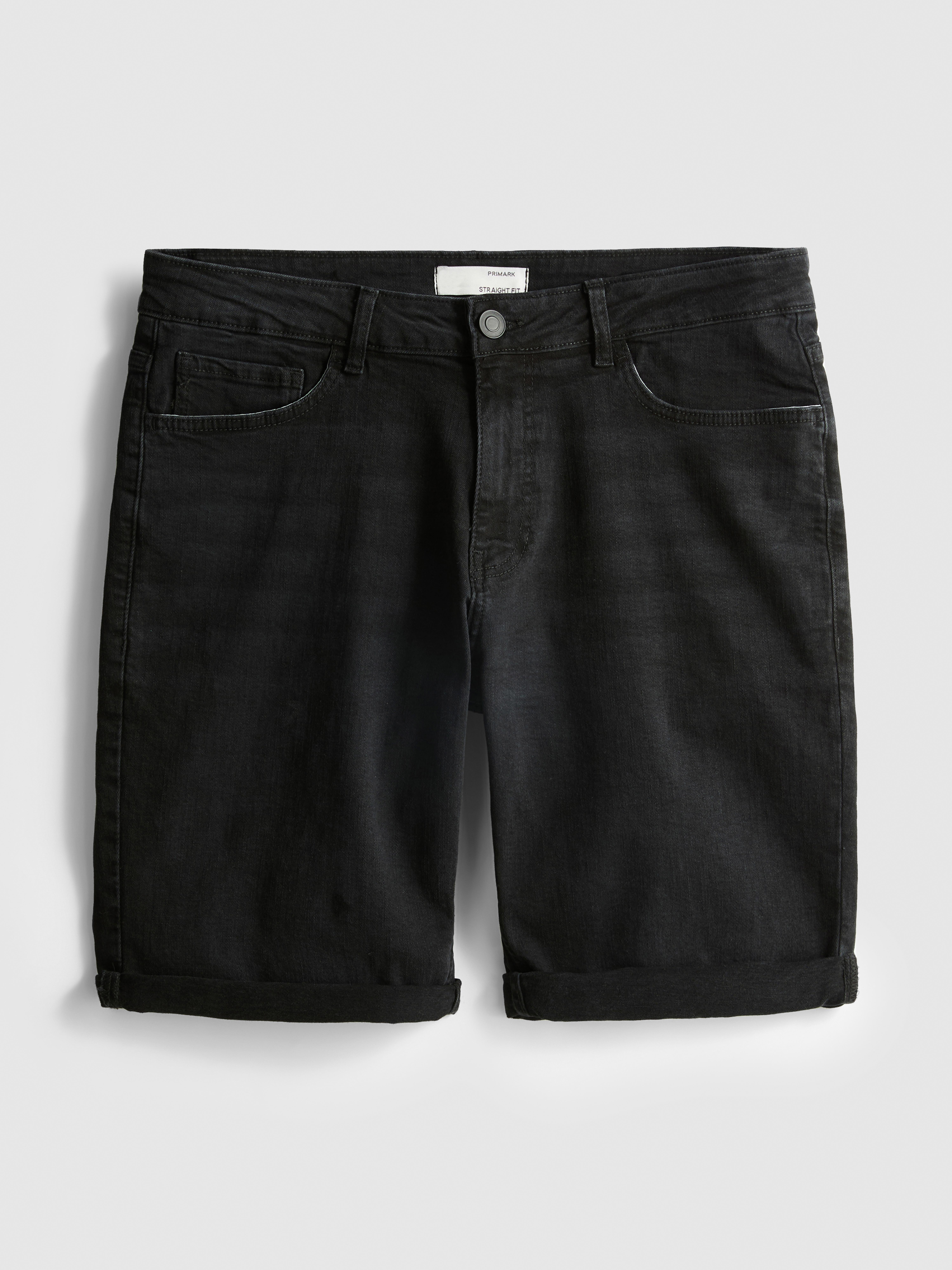 Straight Fit Denim Shorts