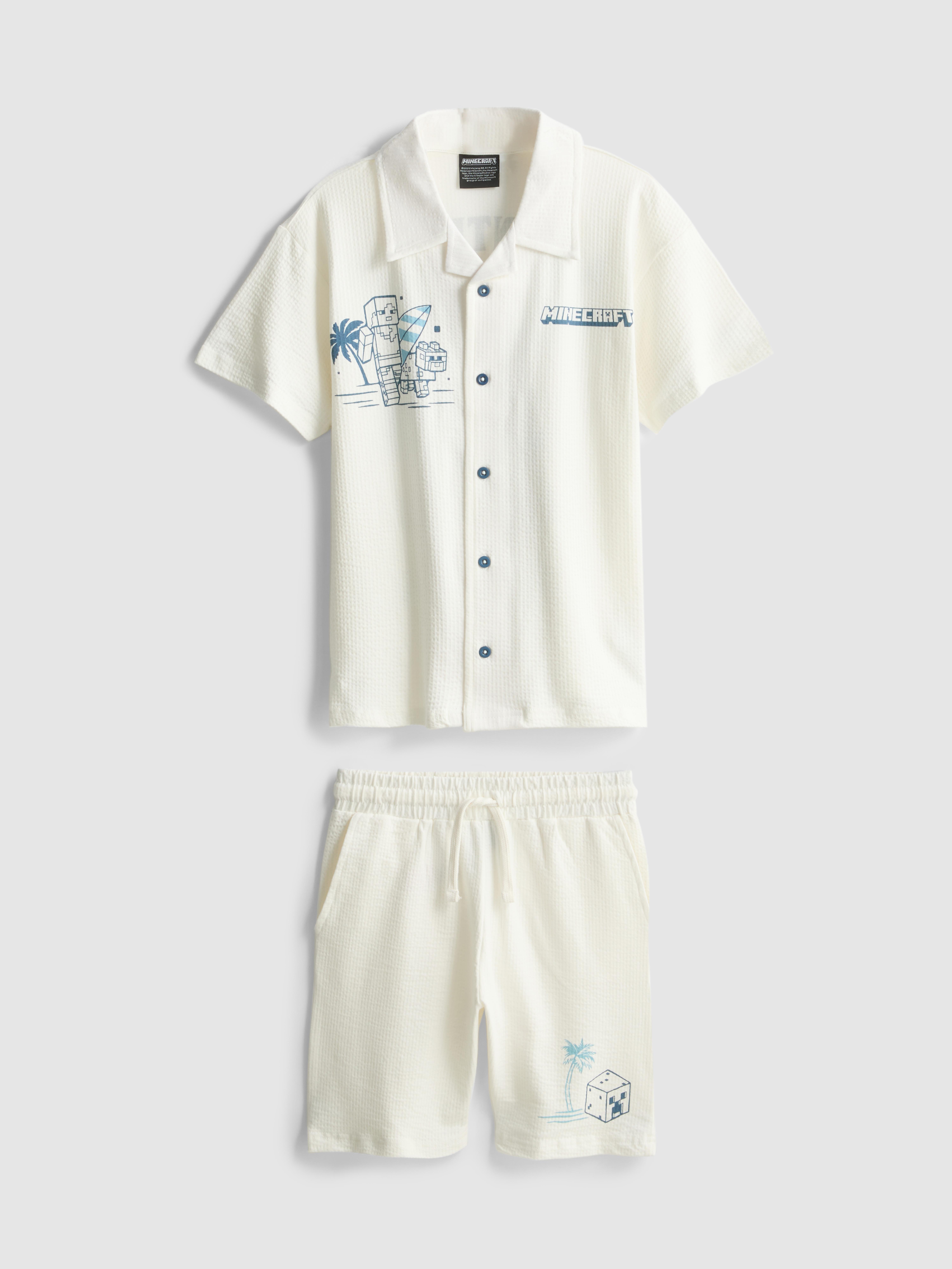 7-15 yrs | Minecraft Cotton Graphic Short Set