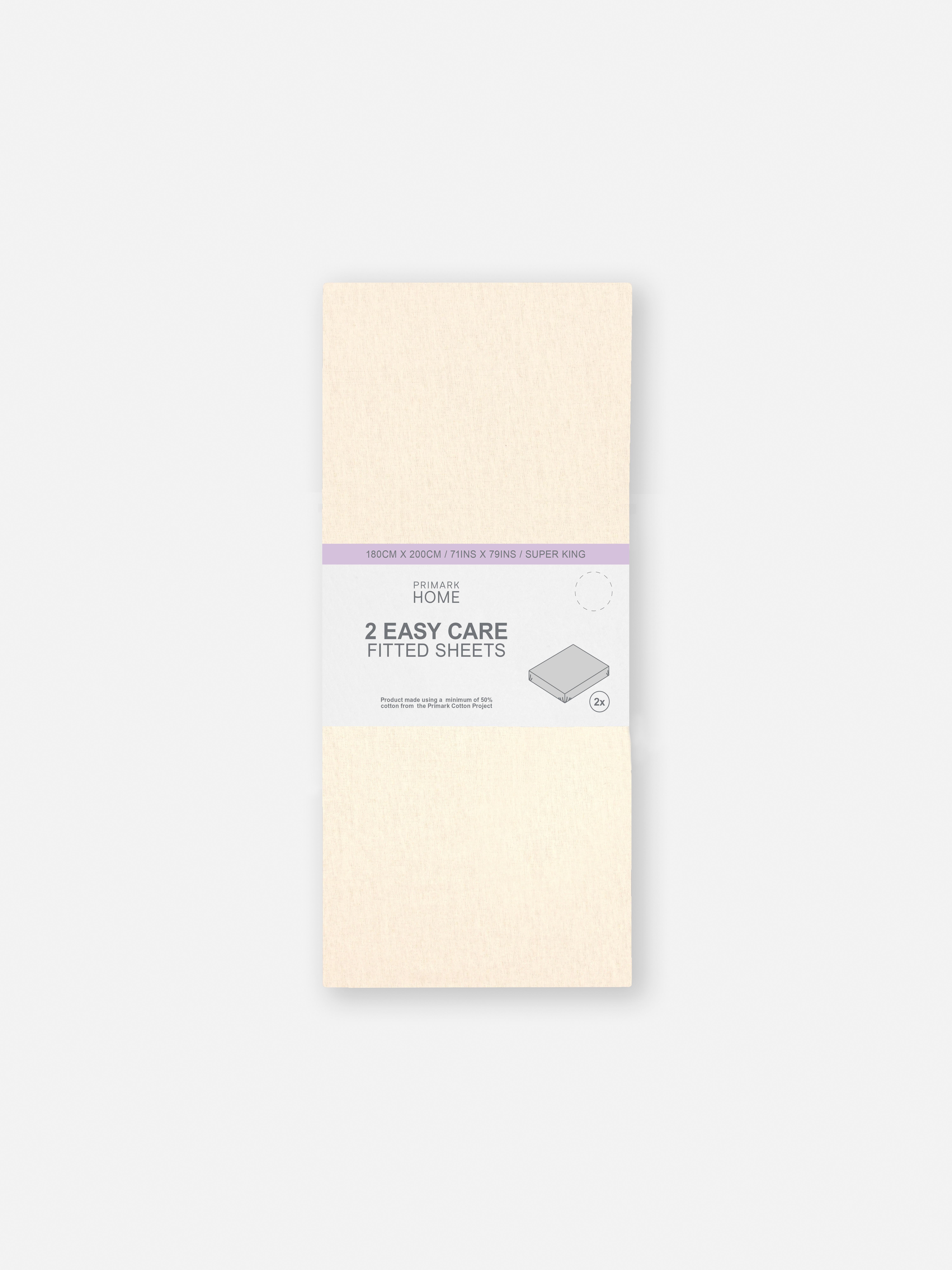 2pk Super King Fitted Sheet