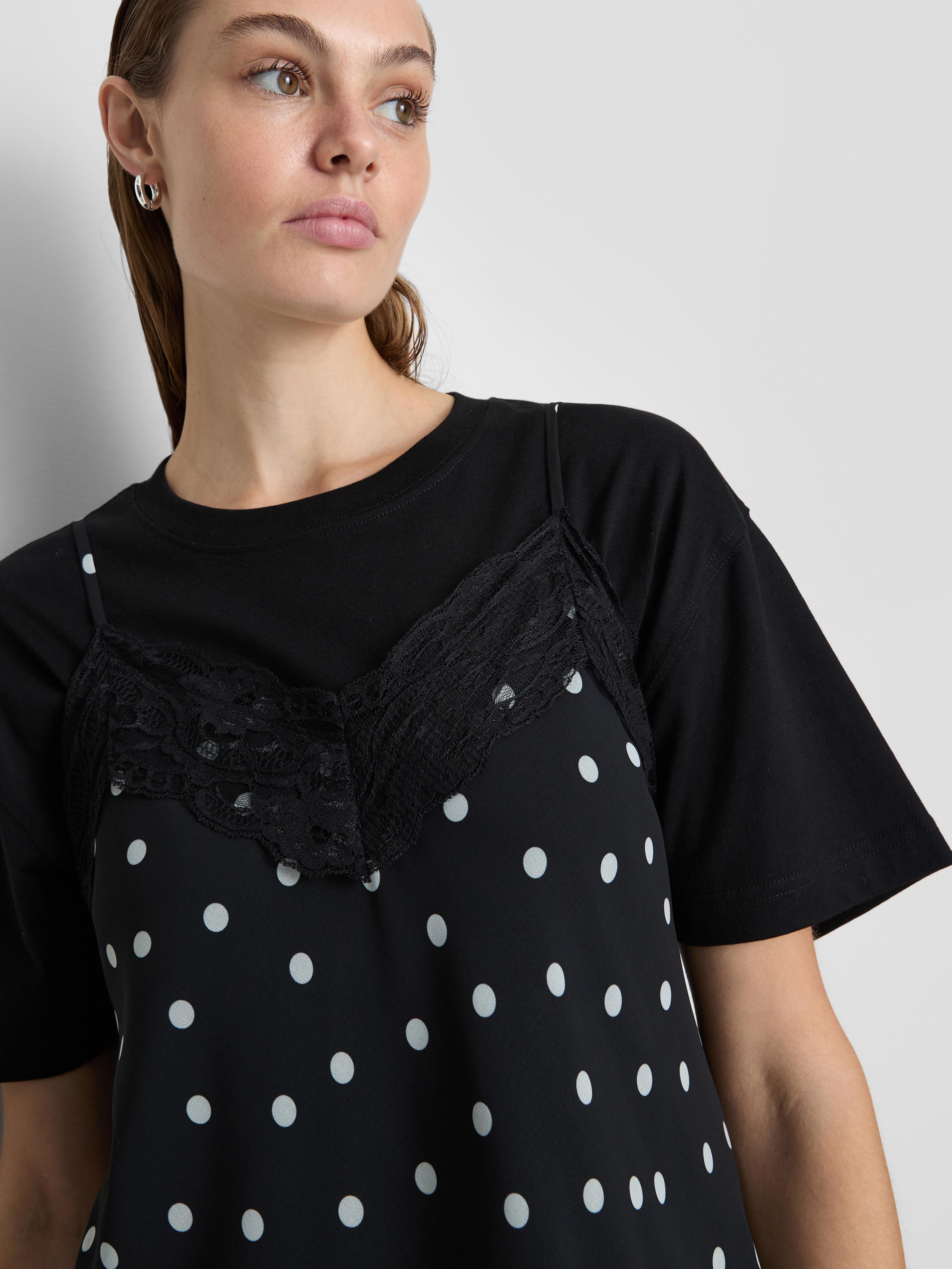 Asymmetric Polka Dot Cami Top