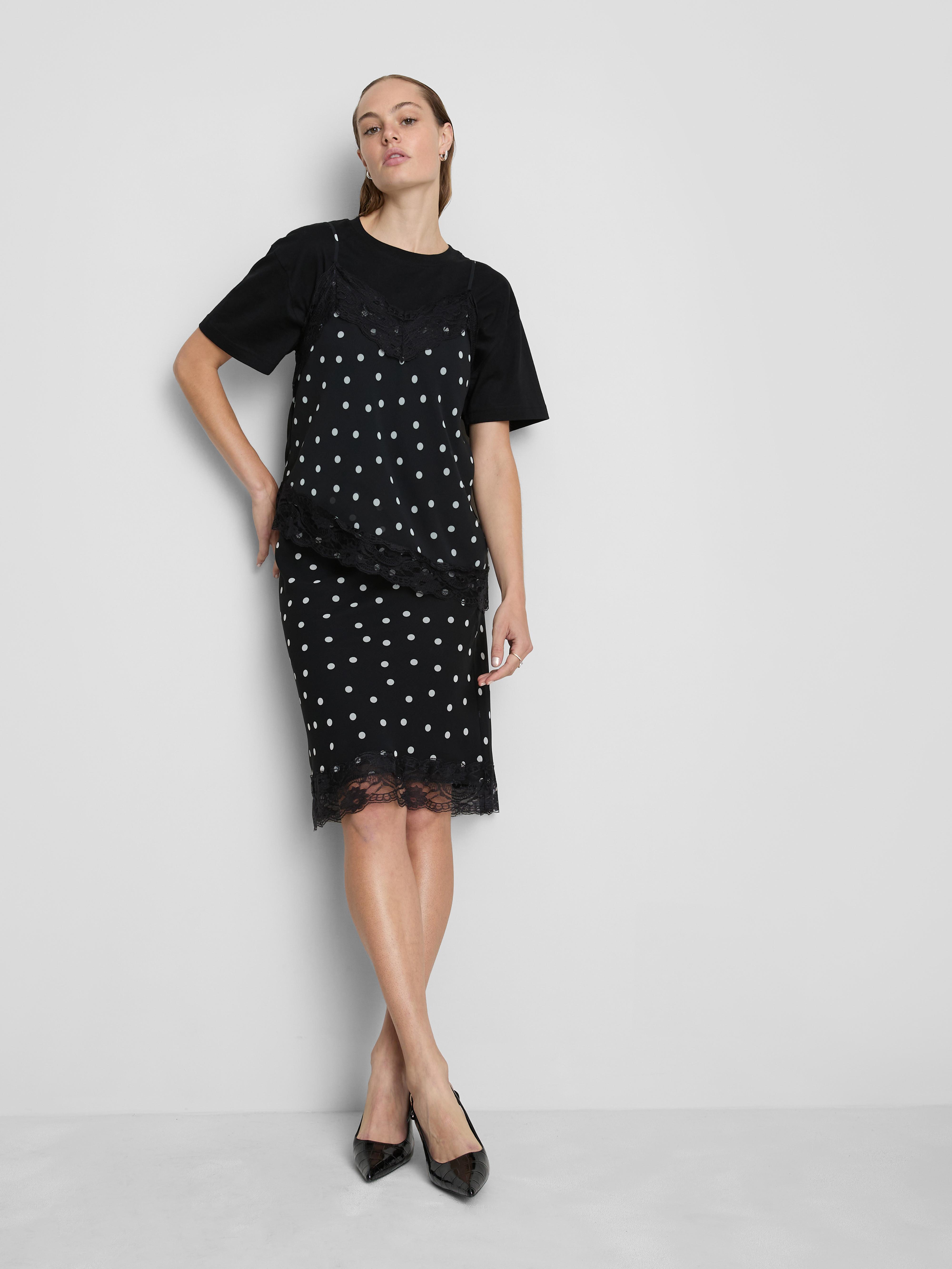 Asymmetric Polka Dot Cami Top