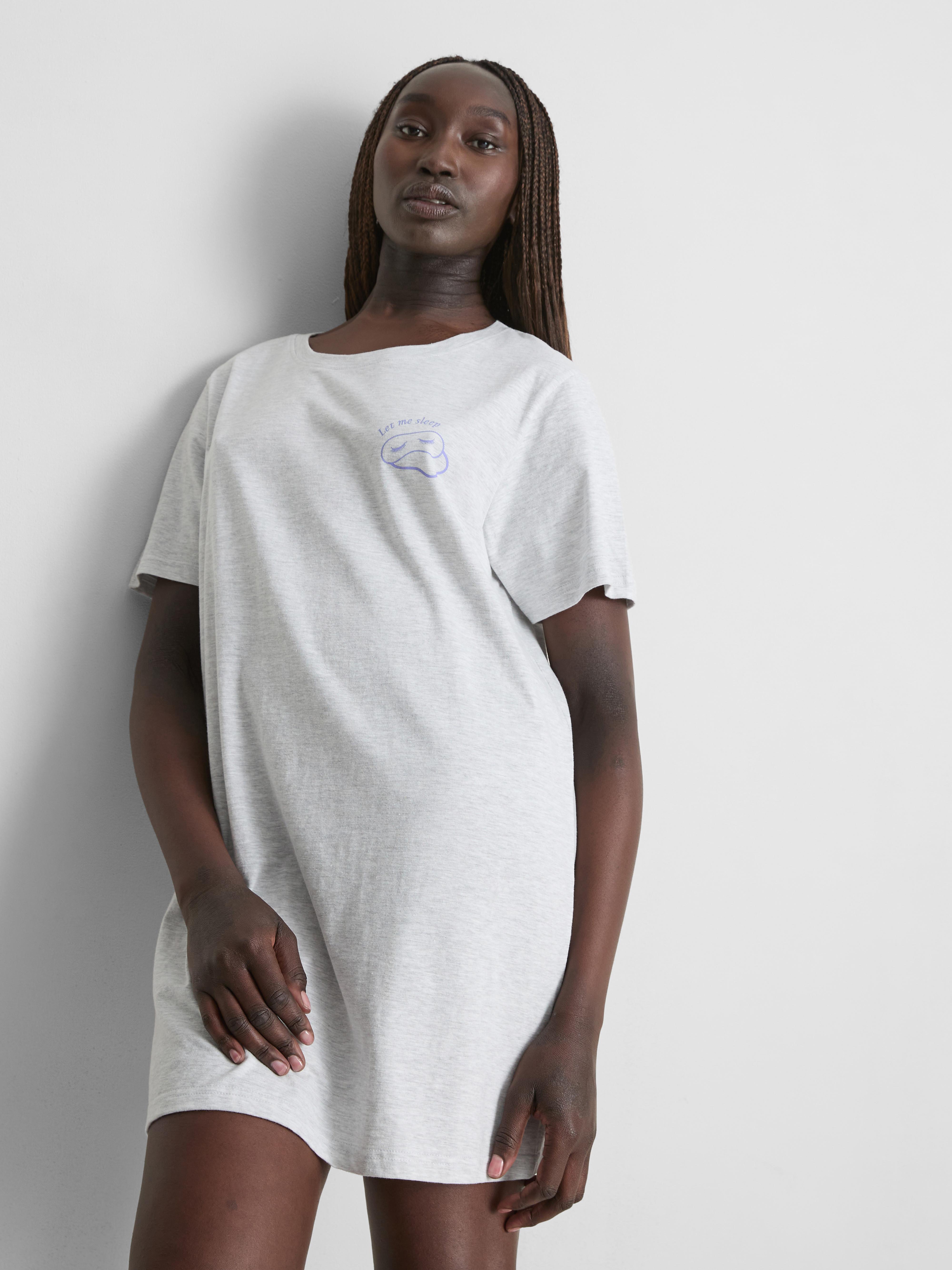 T-shirt dormir mistura algodão