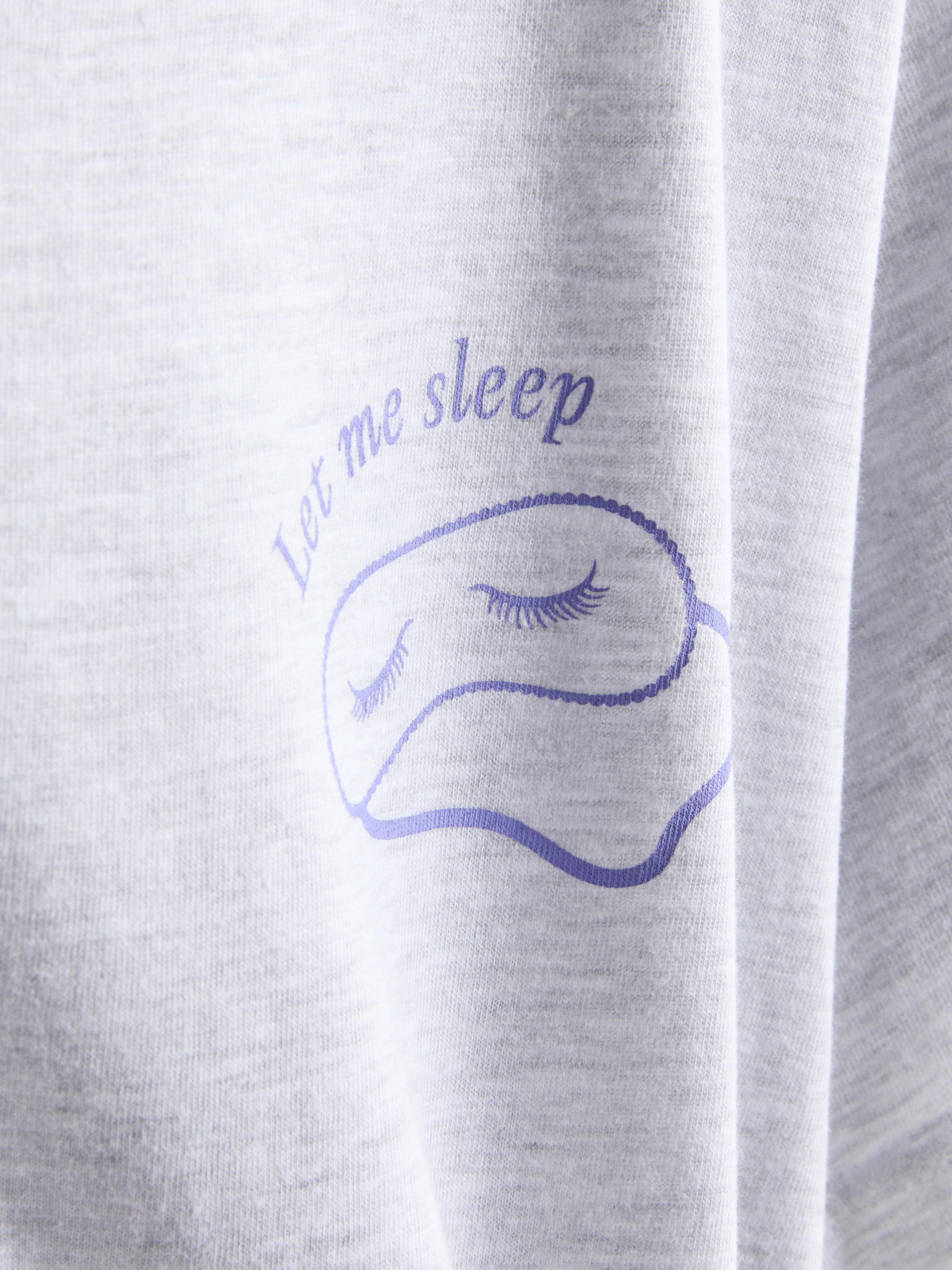 T-shirt dormir mistura algodão