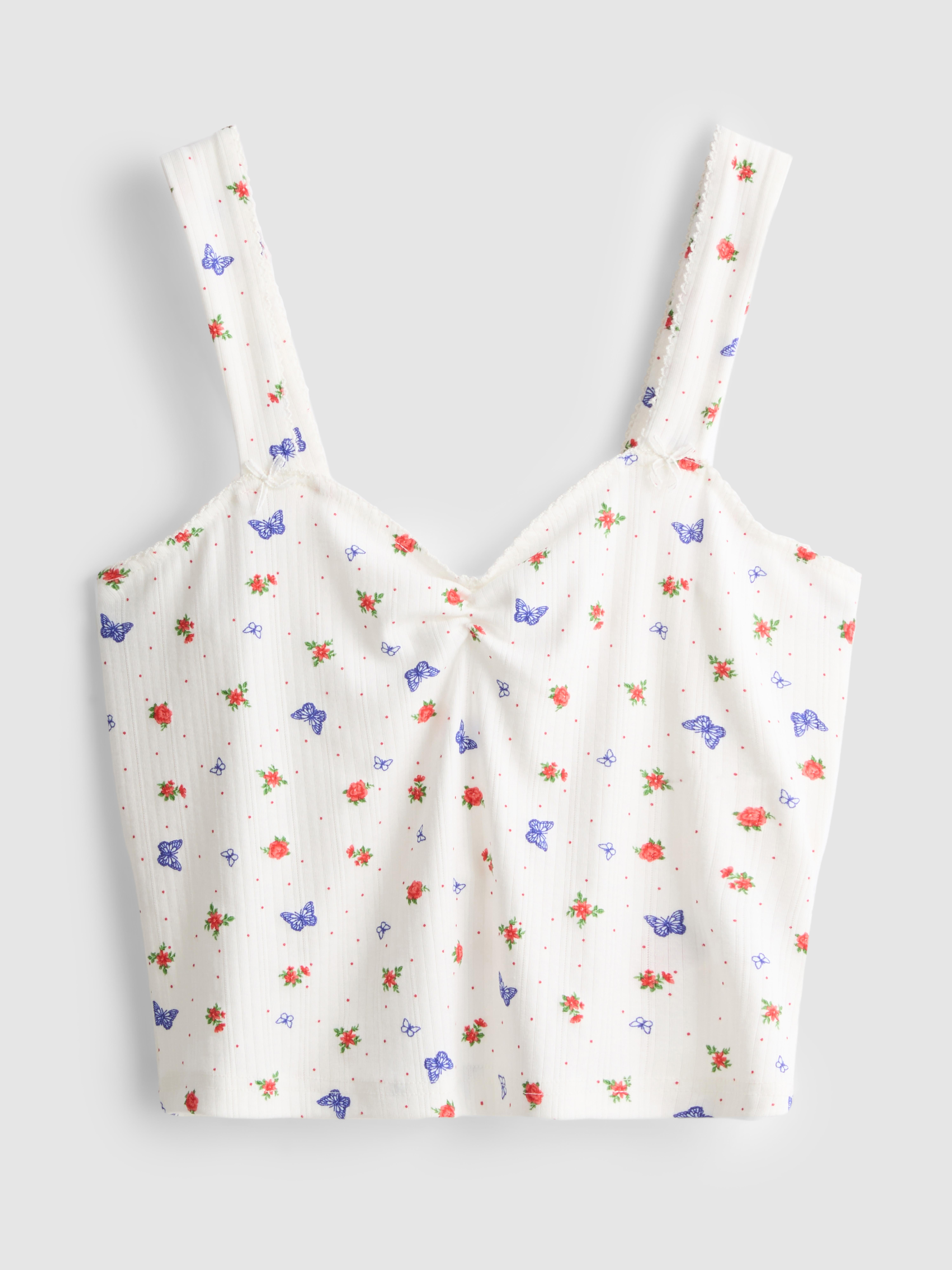 Ribbed Butterfly Pyjama Cami