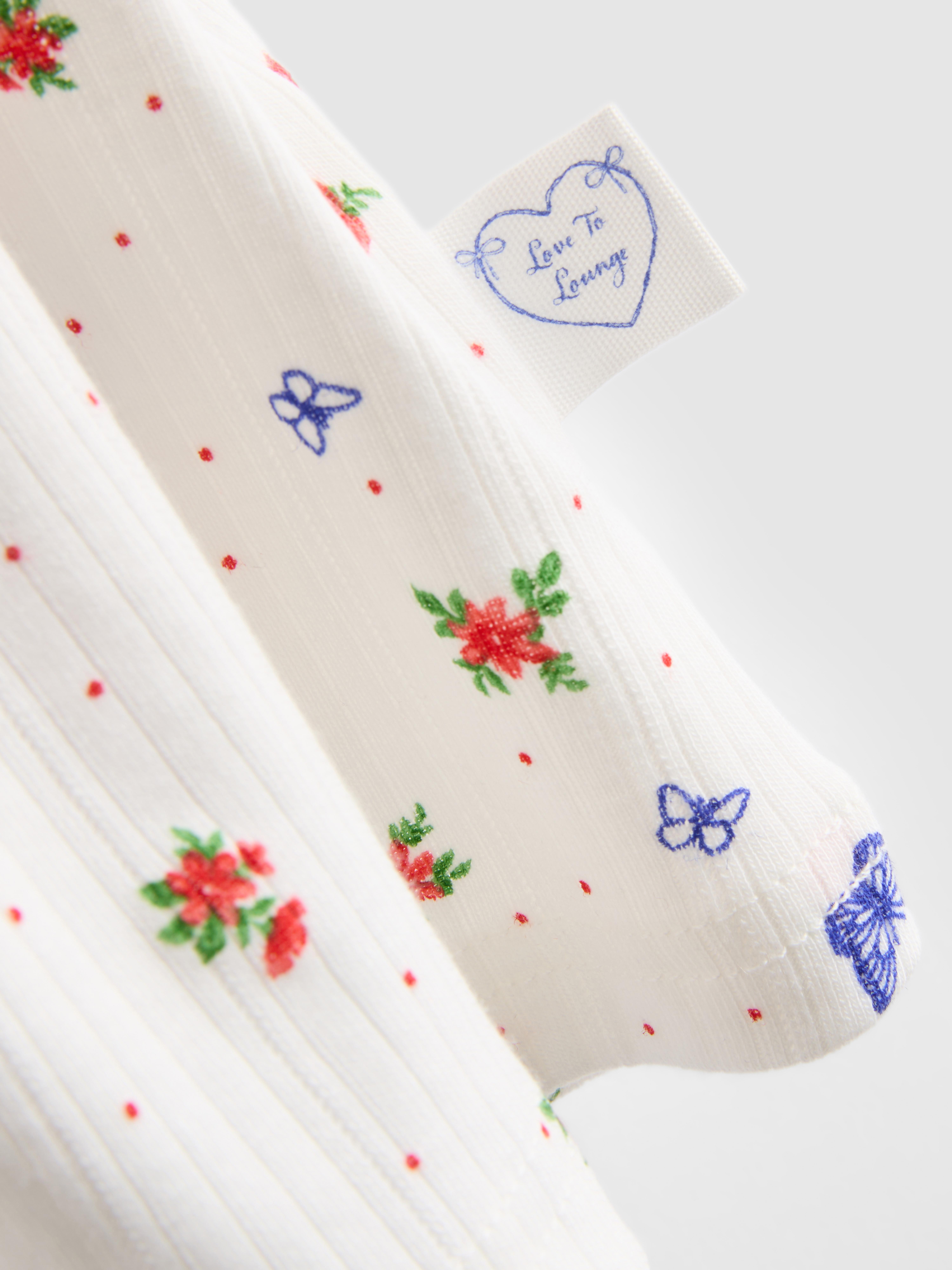 Ribbed Butterfly Pyjama Cami