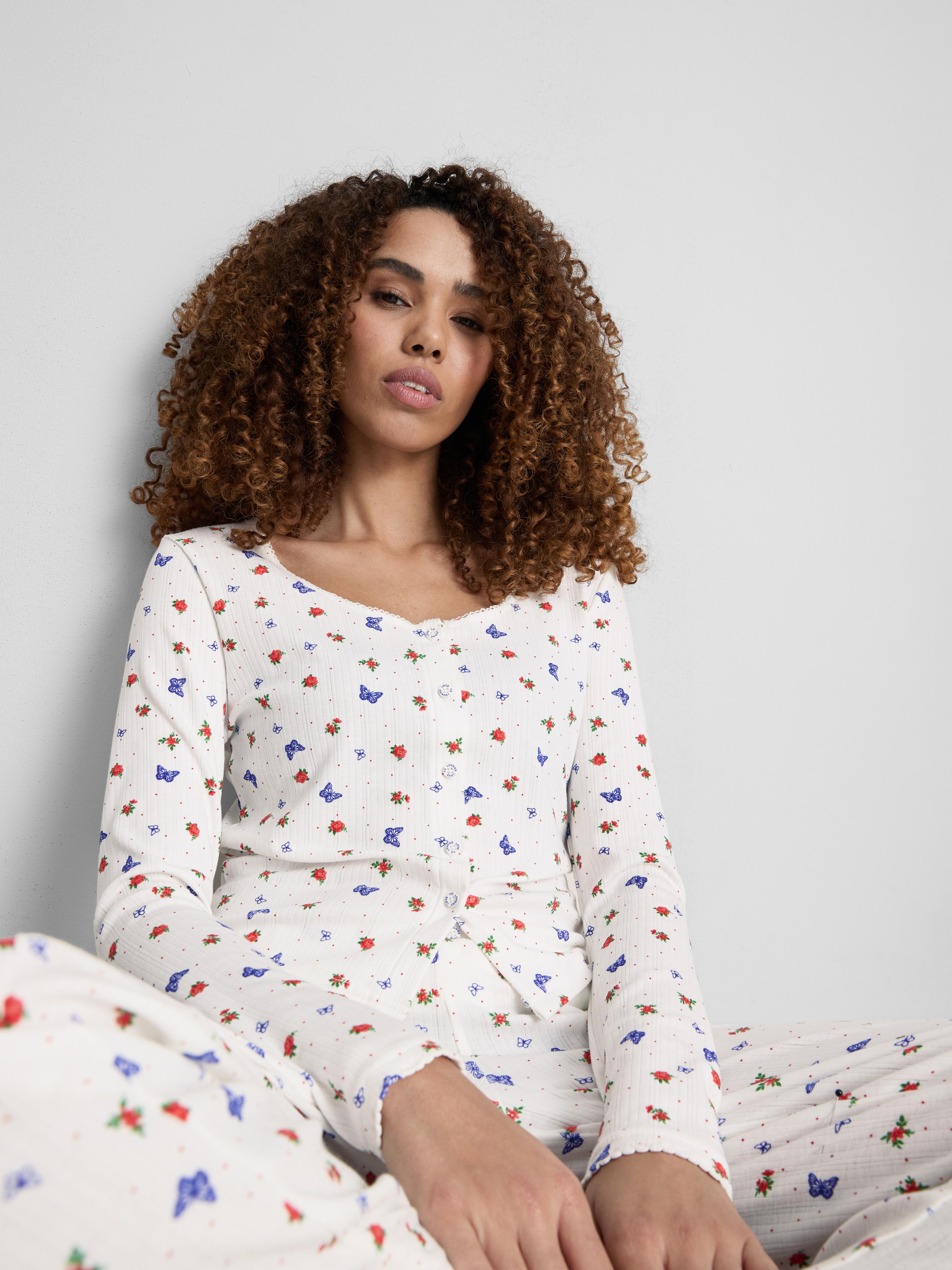 Love To Lounge Printed Long Sleeve Pyjama Top