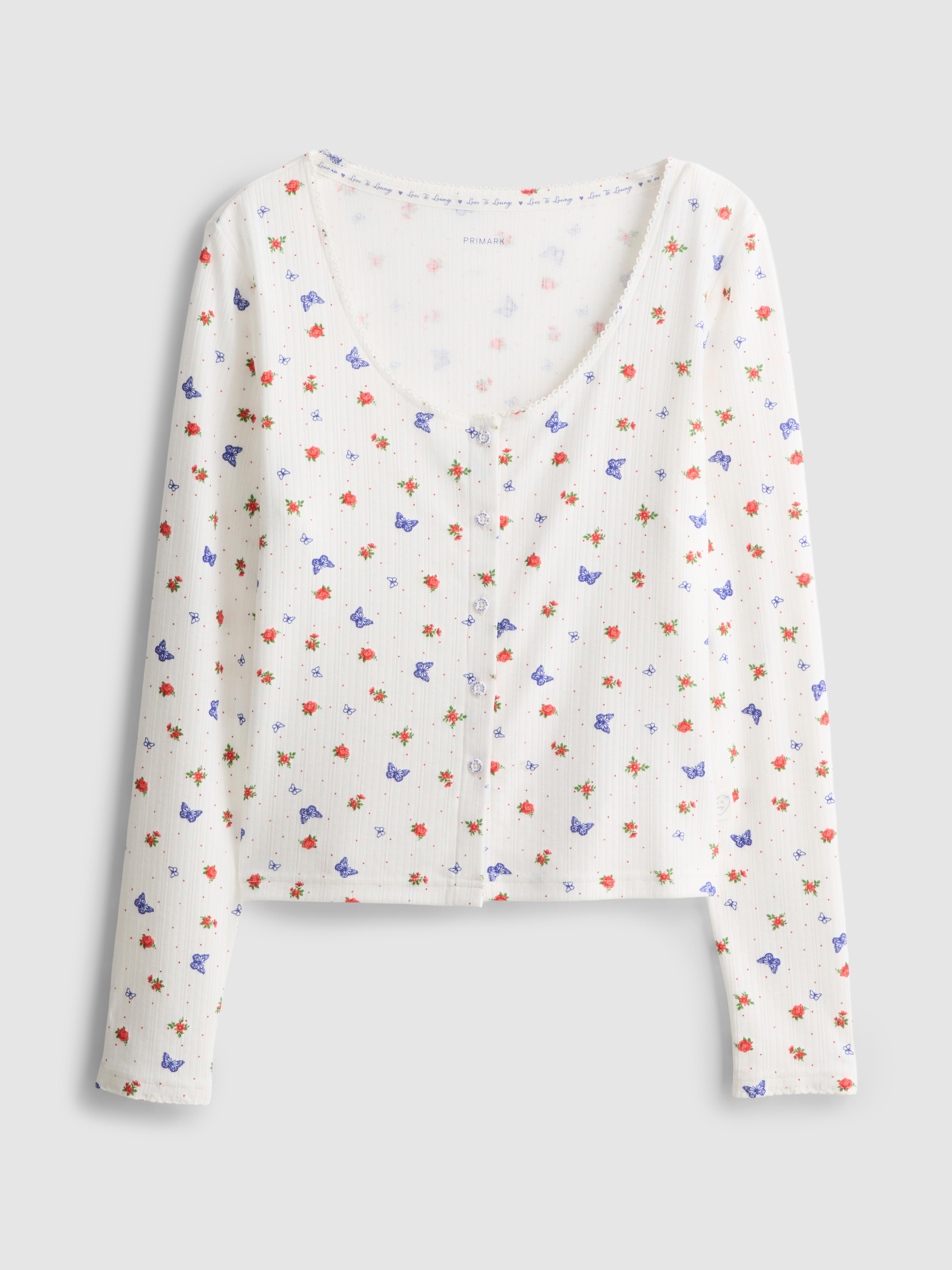 Love To Lounge Printed Long Sleeve Pyjama Top