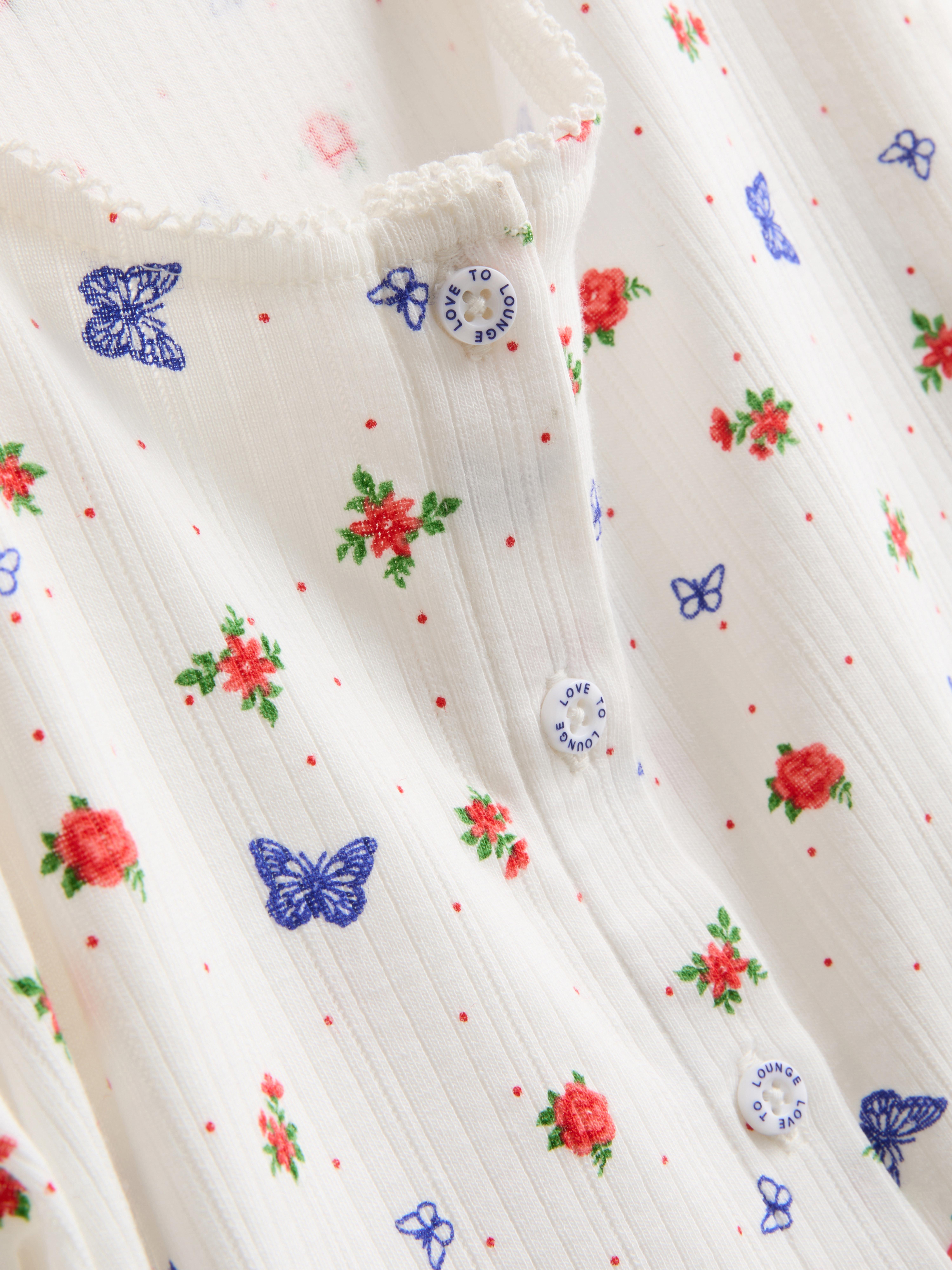 Love To Lounge Printed Long Sleeve Pyjama Top