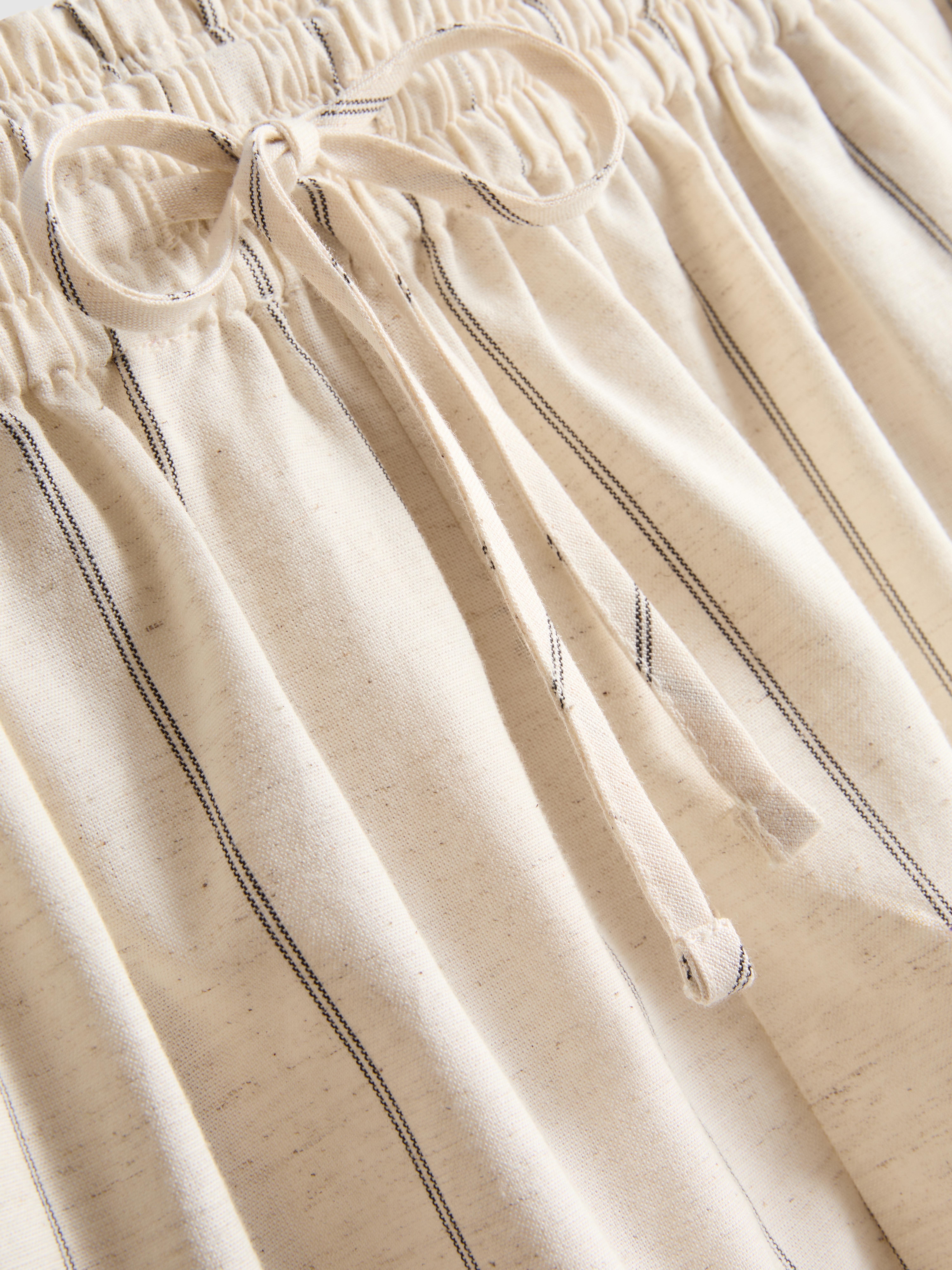 Cotton Blend Striped Shorts