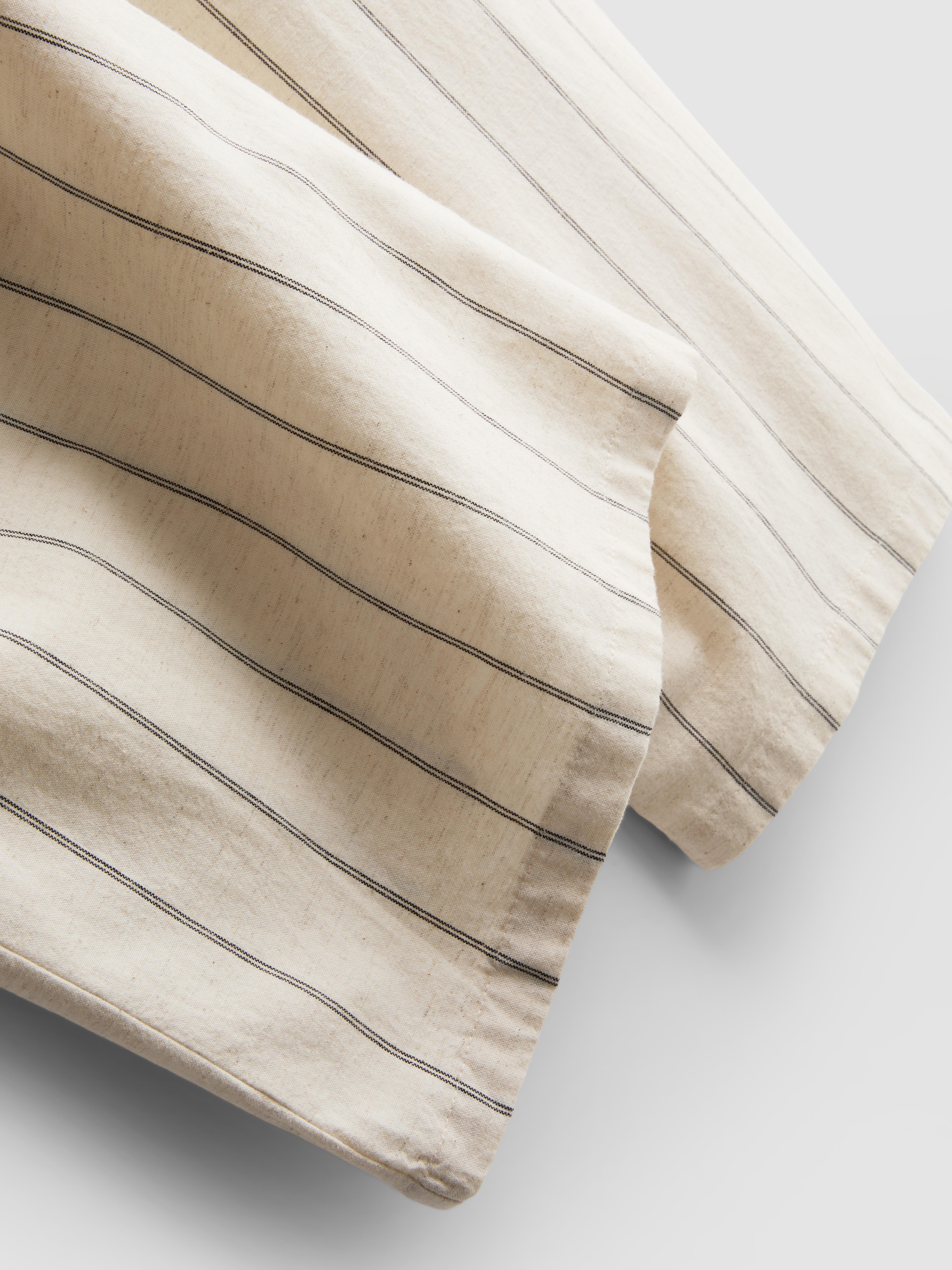Cotton Blend Striped Wide Leg Trousers