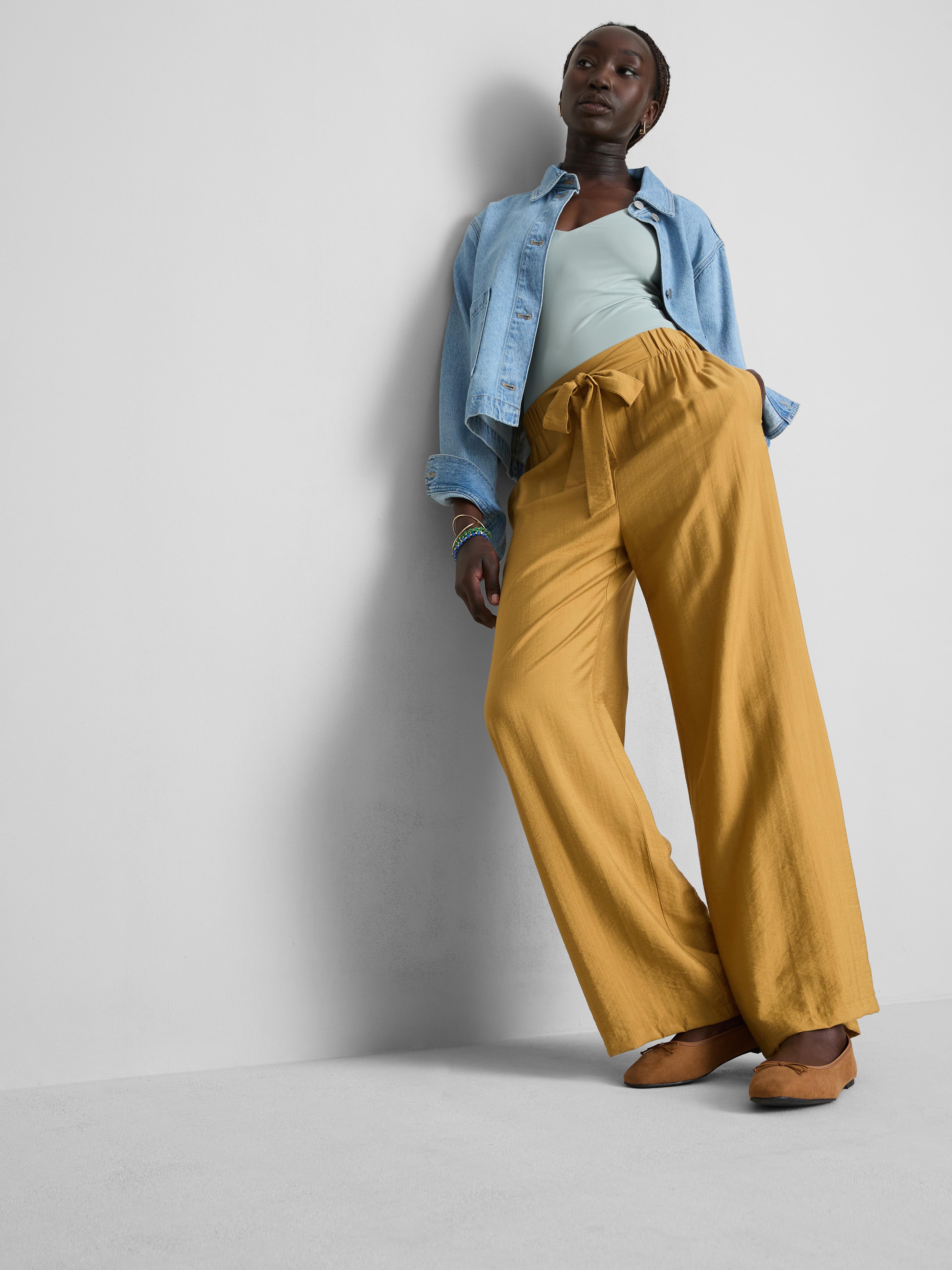 Bow Detail Palazzo Trousers