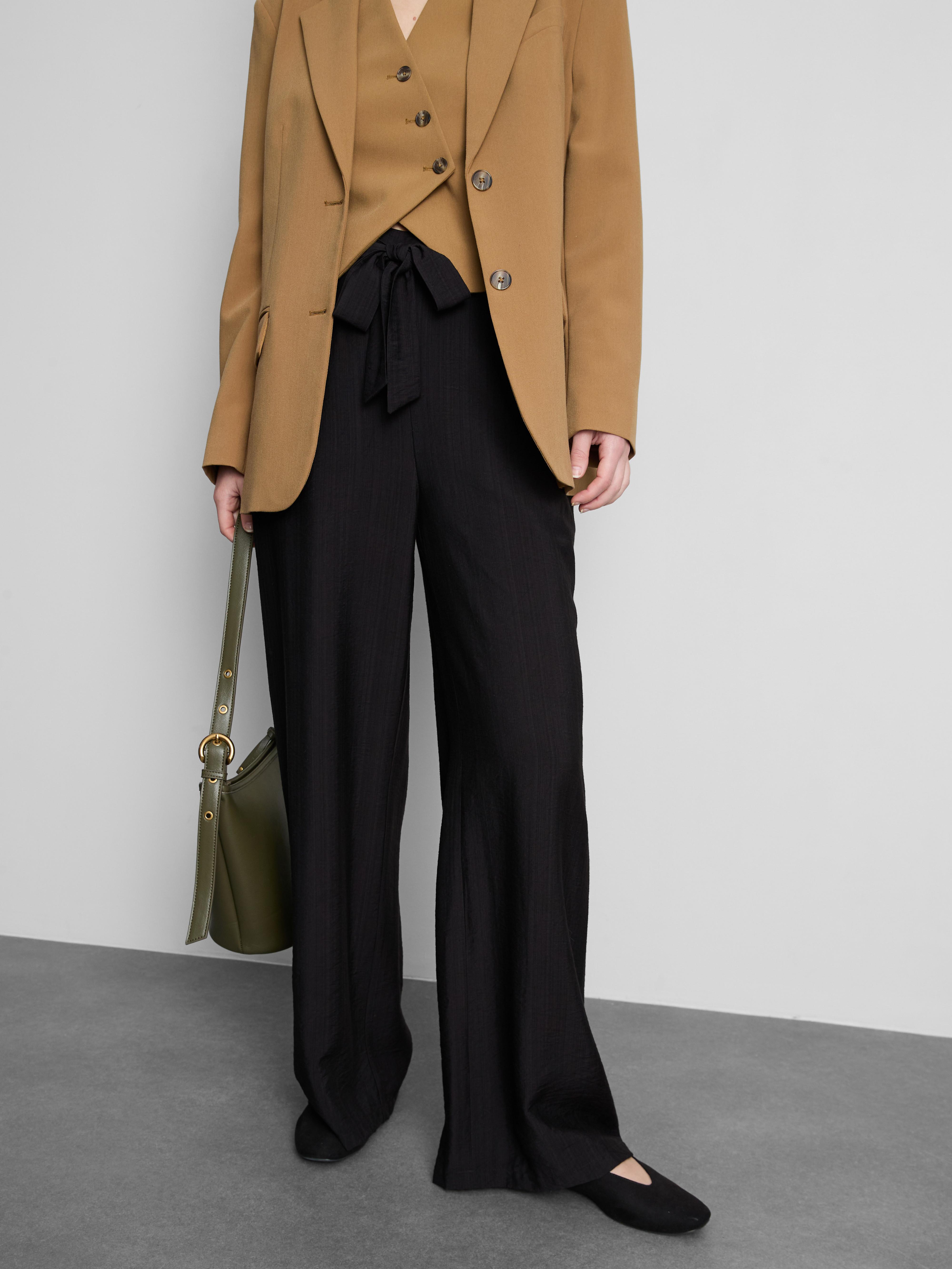 Bow Detail Palazzo Trousers