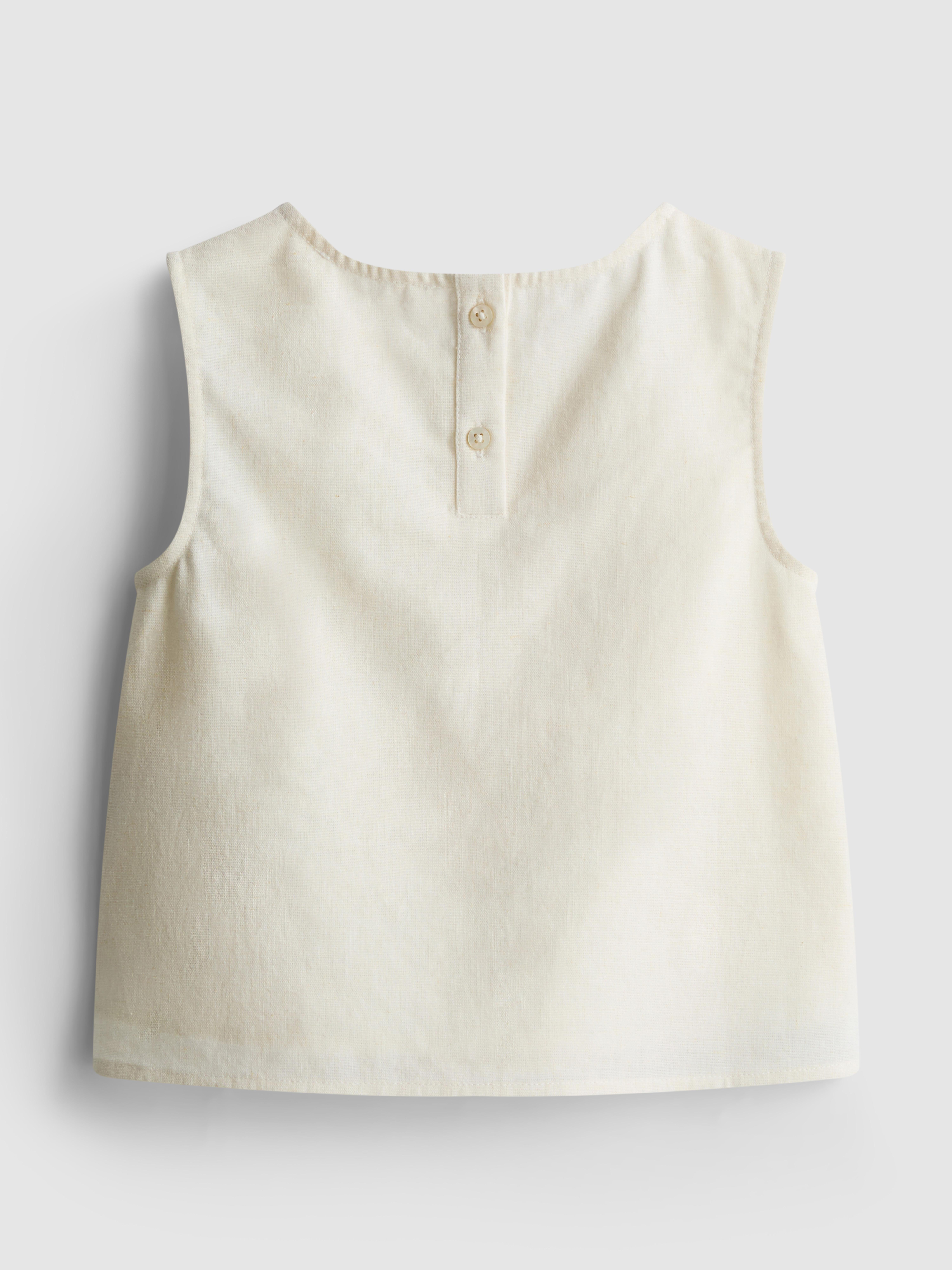 1.5-12yrs | The Edit Embroidered Sleeveless Blouse