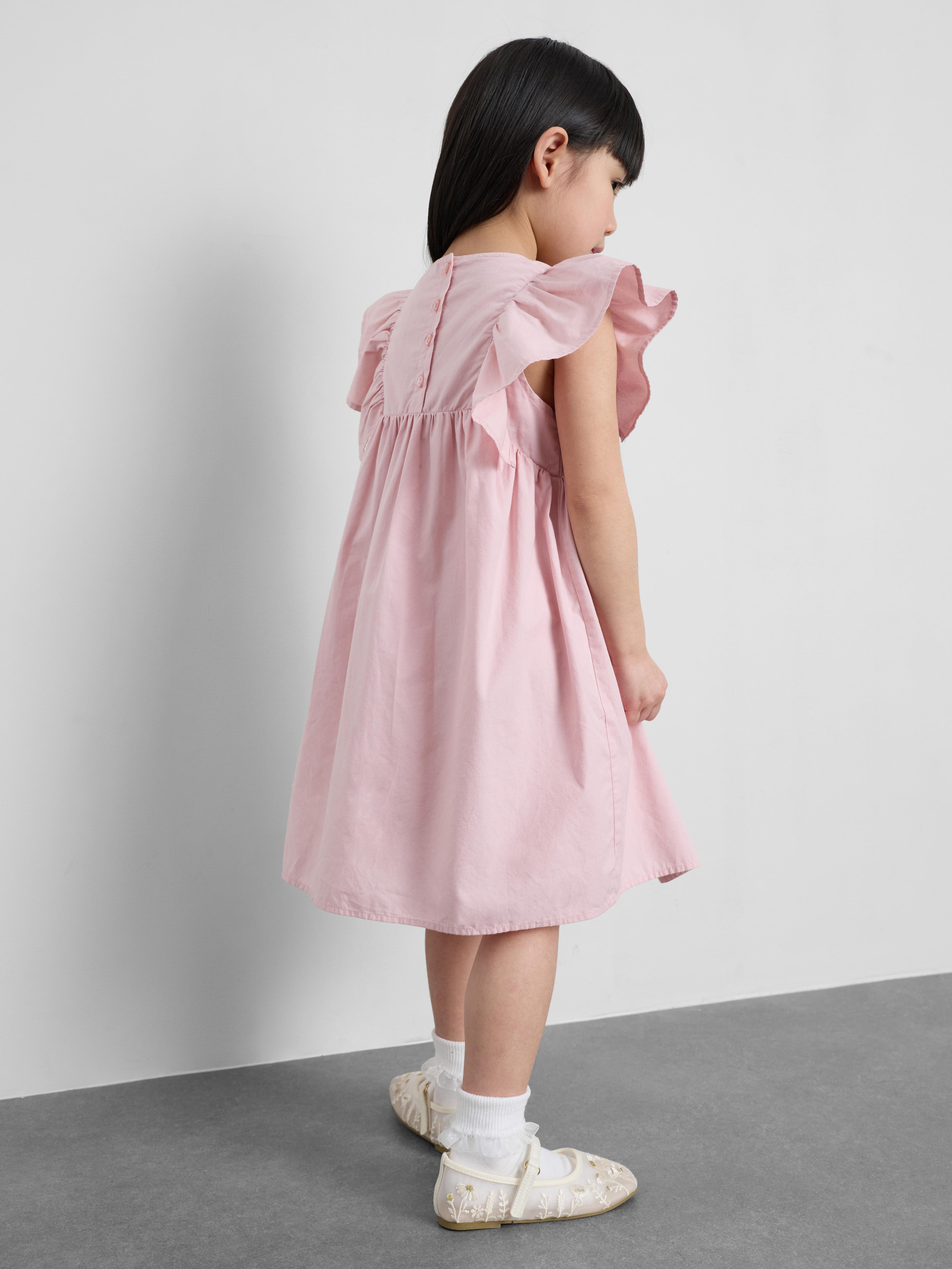 18 mois–12 ans | Robe à smocks à appliqué floral The Edit