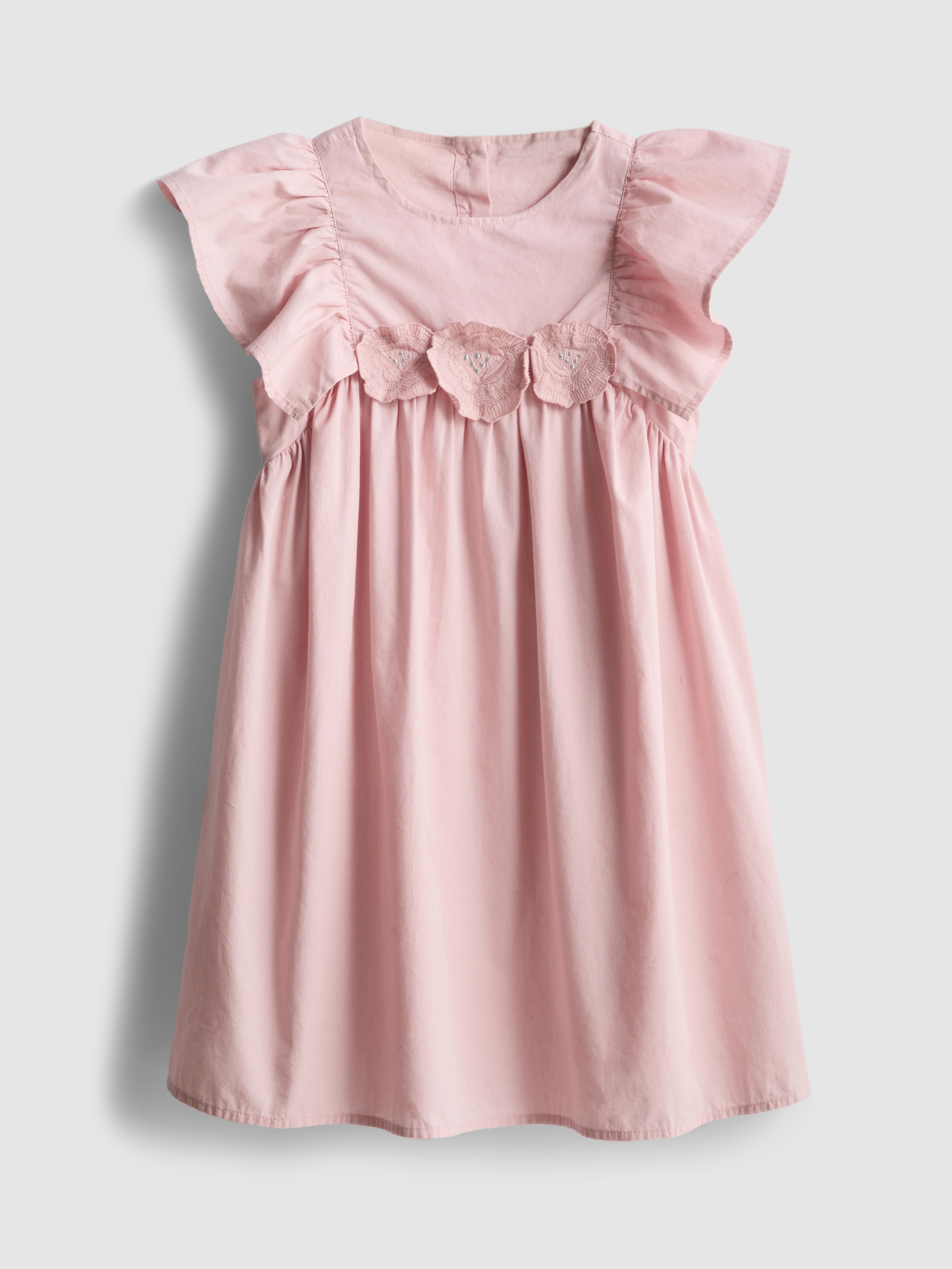 18 mois–12 ans | Robe à smocks à appliqué floral The Edit